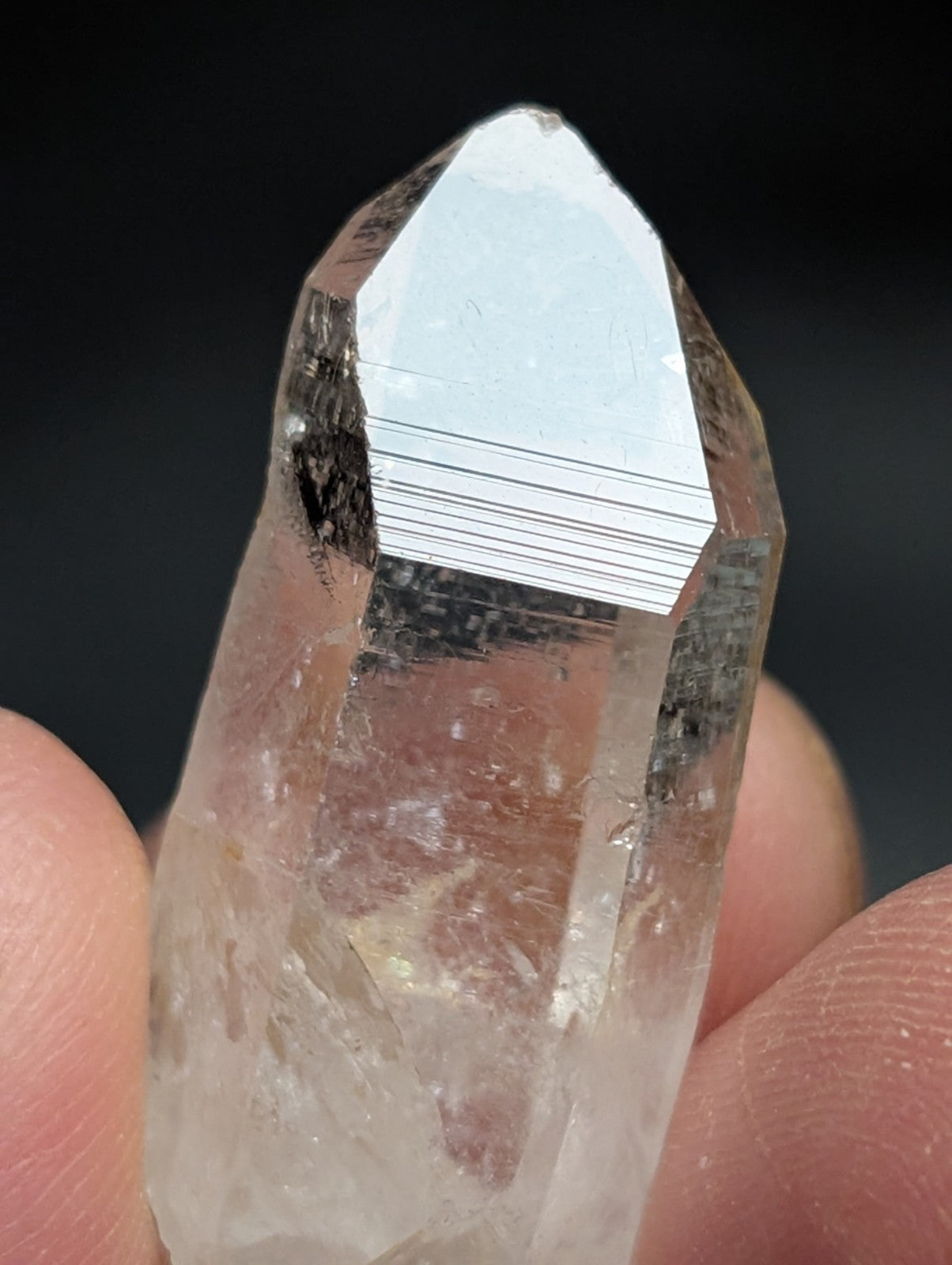 Clear Quartz Crystal Point w/ Unique Etchings Garland County Arkansas USA - Collectibles:Rocks Fossils &