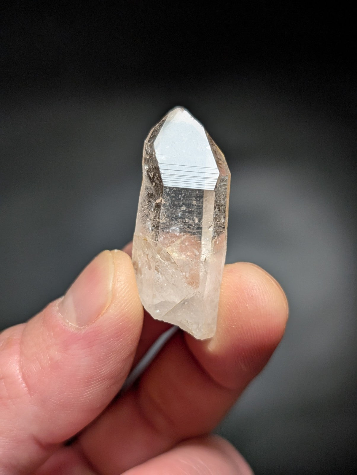 Clear Quartz Crystal Point w/ Unique Etchings Garland County Arkansas USA - Collectibles:Rocks Fossils &