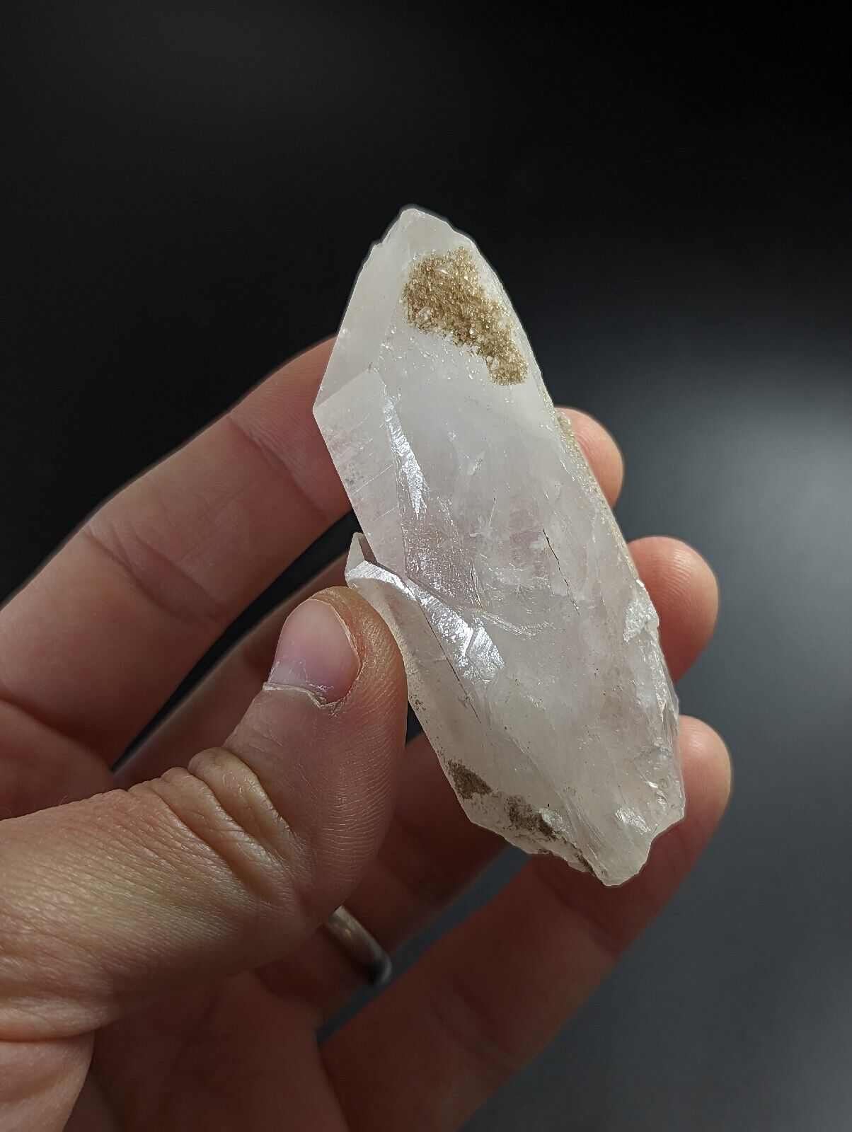 Cookeite on Quartz Crystal - Rare Old Stock - Pulaski County Arkansas ooak - Collectibles:Rocks Fossils &