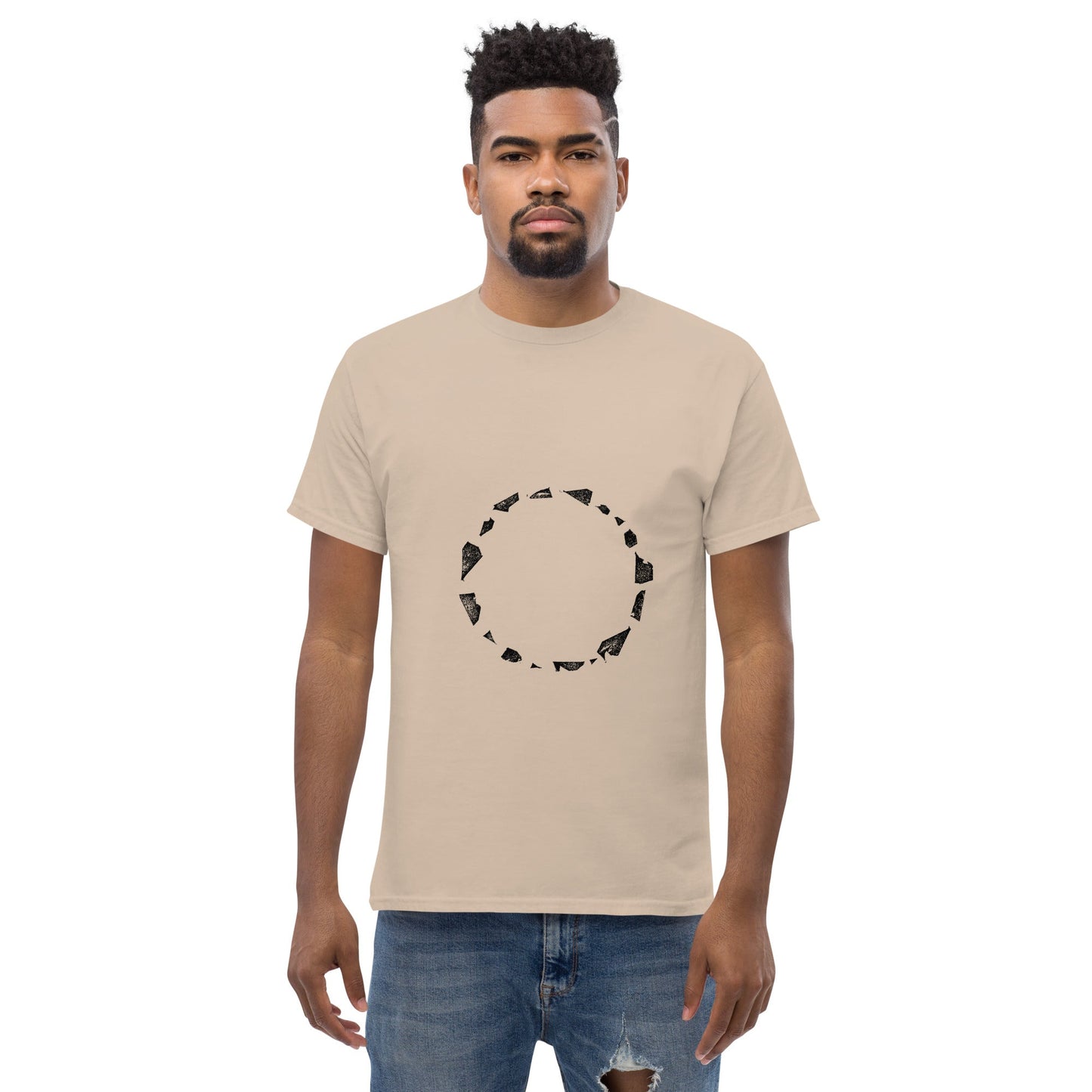 Crystal Circle Tee unisex/mens/womens - Arkansas Minerals - Sand / S