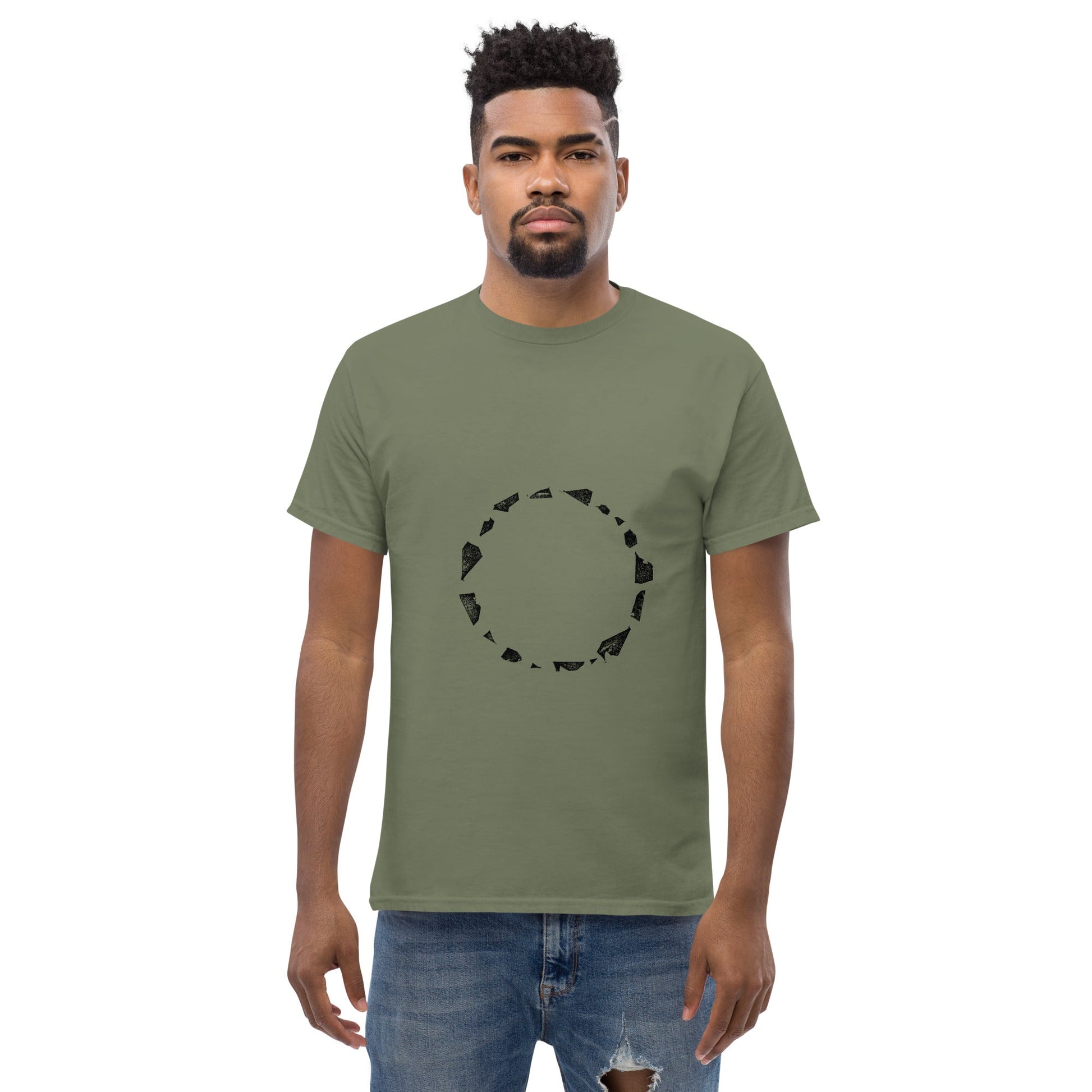 Crystal Circle Tee unisex/mens/womens - Arkansas Minerals - Military Green / S