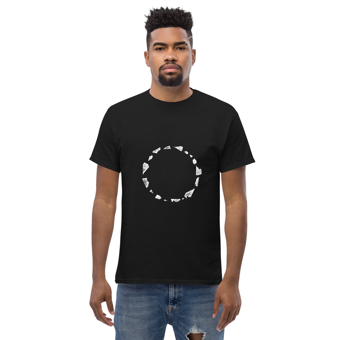 Crystal Circle Tee (White Ink) unisex/mens/womens - Arkansas Minerals - Black / S