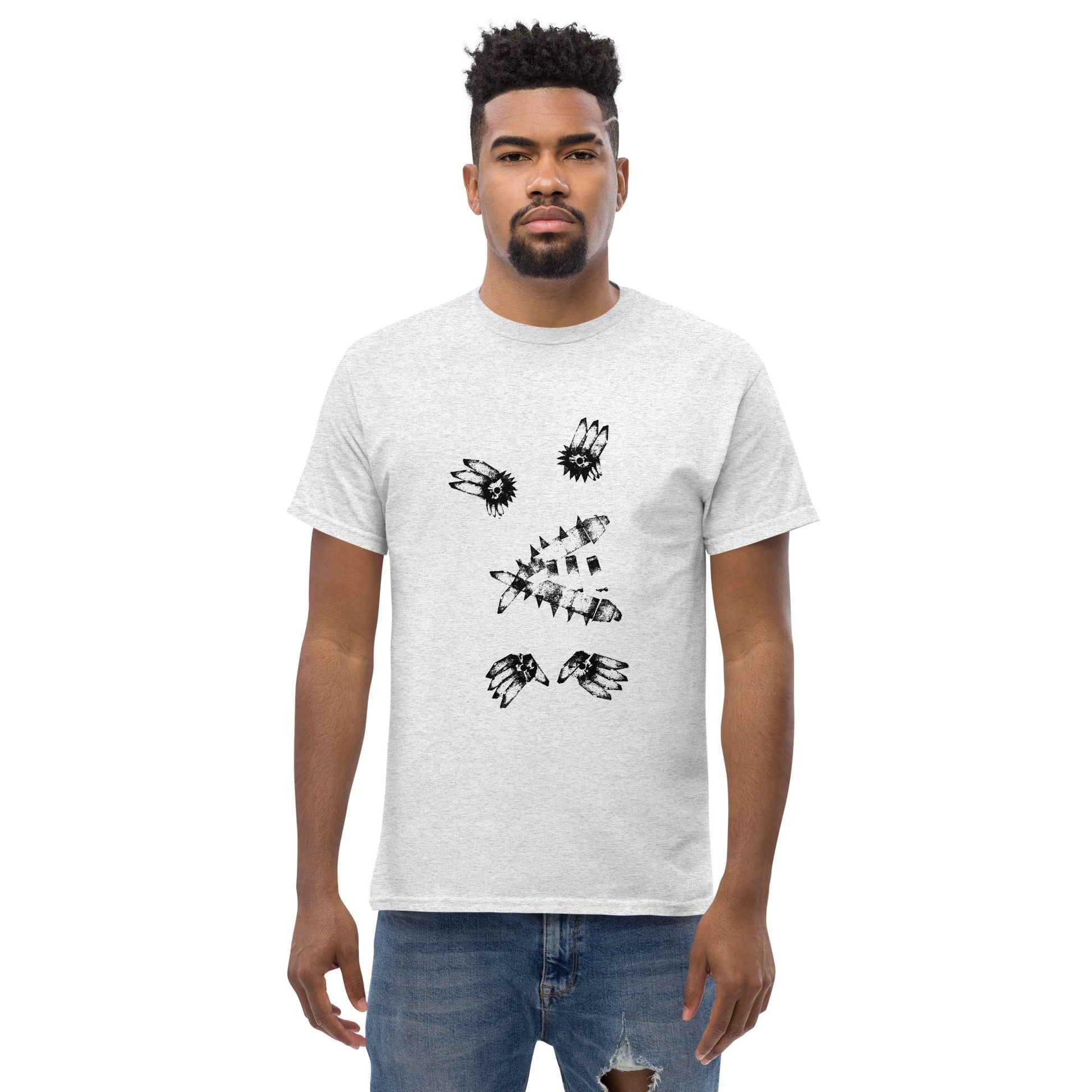 Crystal Creature #7 Tee (Black Ink) unisex/mens/womens - Arkansas Minerals - Ash / S
