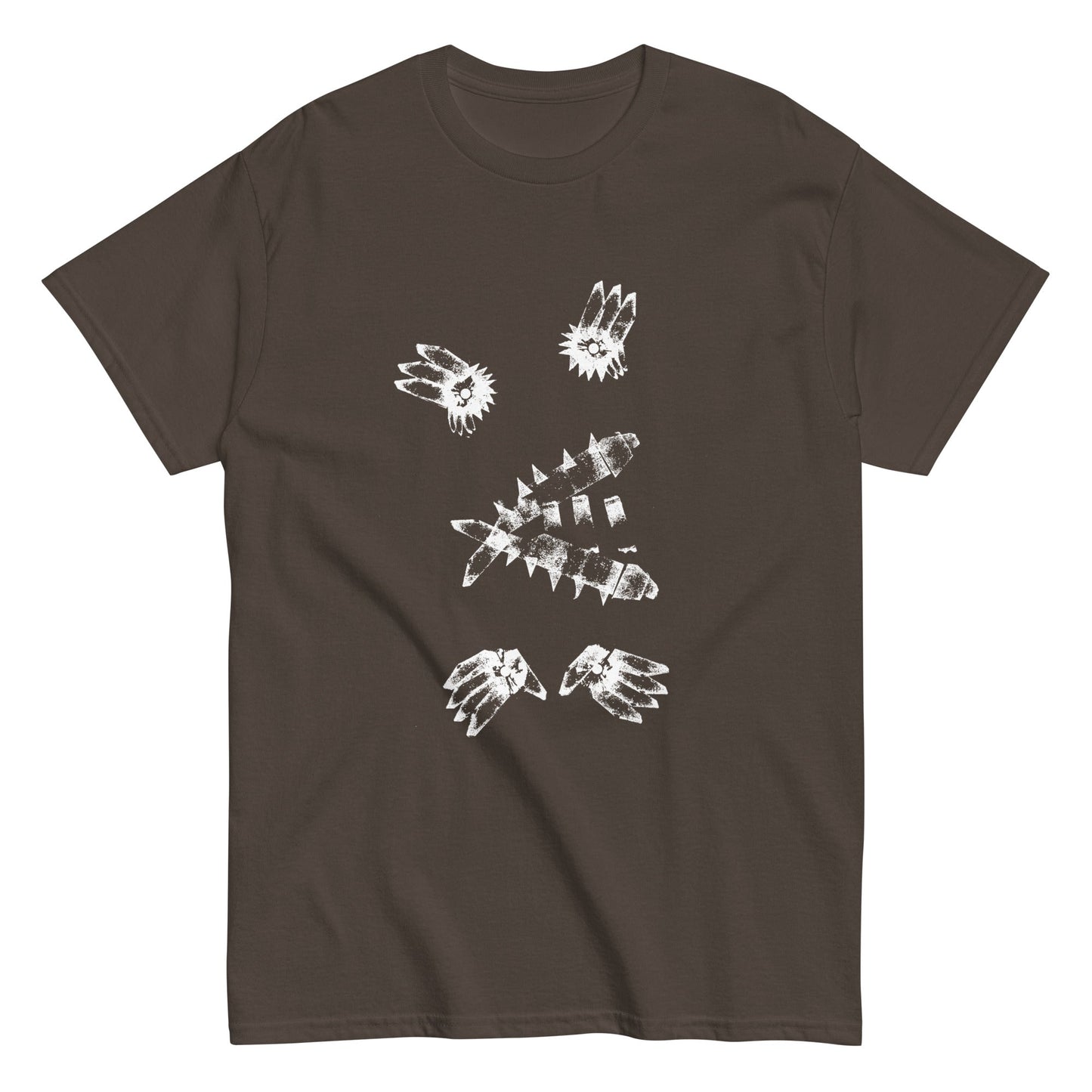 Crystal Creature #7 Tee (White Ink) unisex/mens/womens - Arkansas Minerals - Dark Chocolate / S