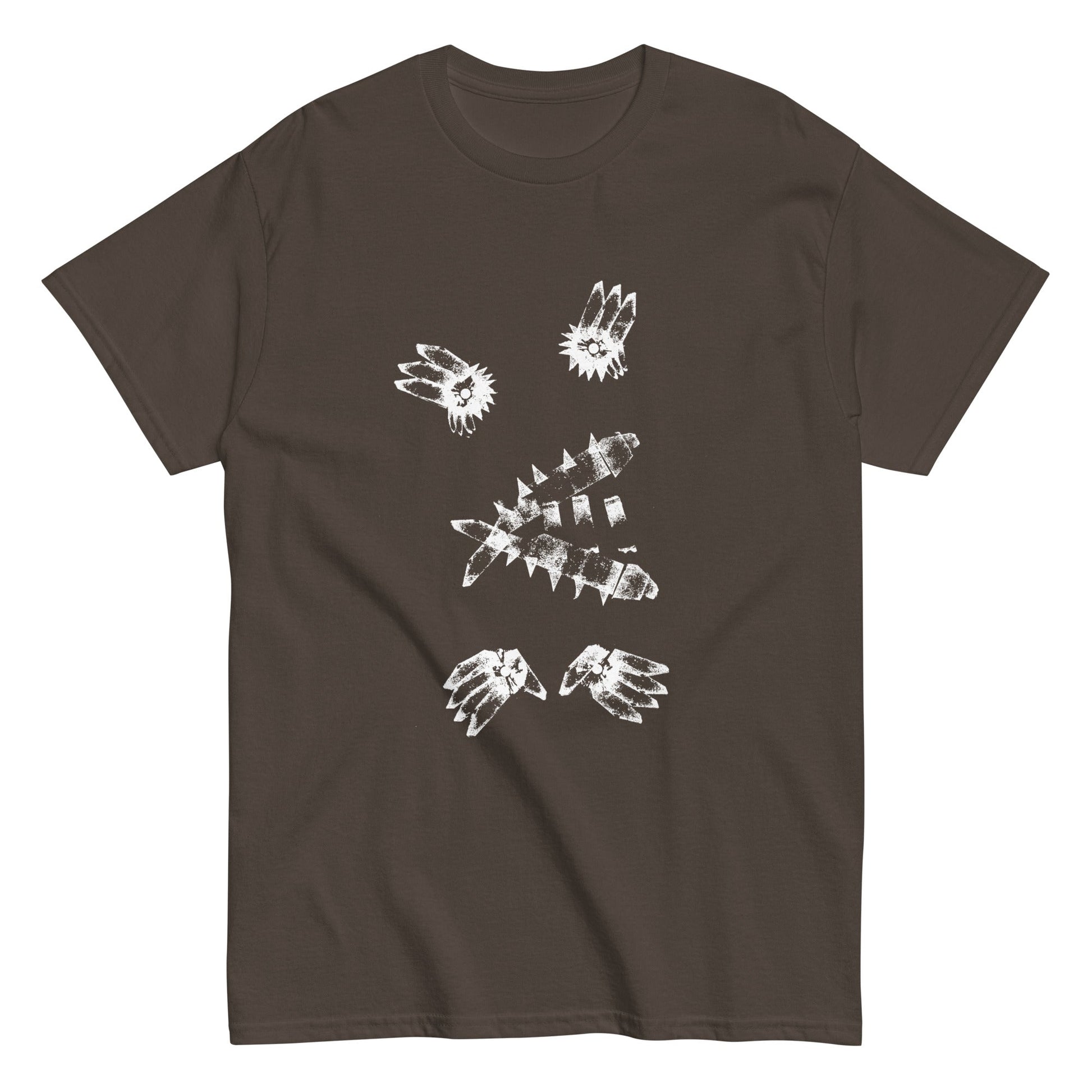 Crystal Creature #7 Tee (White Ink) unisex/mens/womens - Arkansas Minerals - Dark Chocolate / S