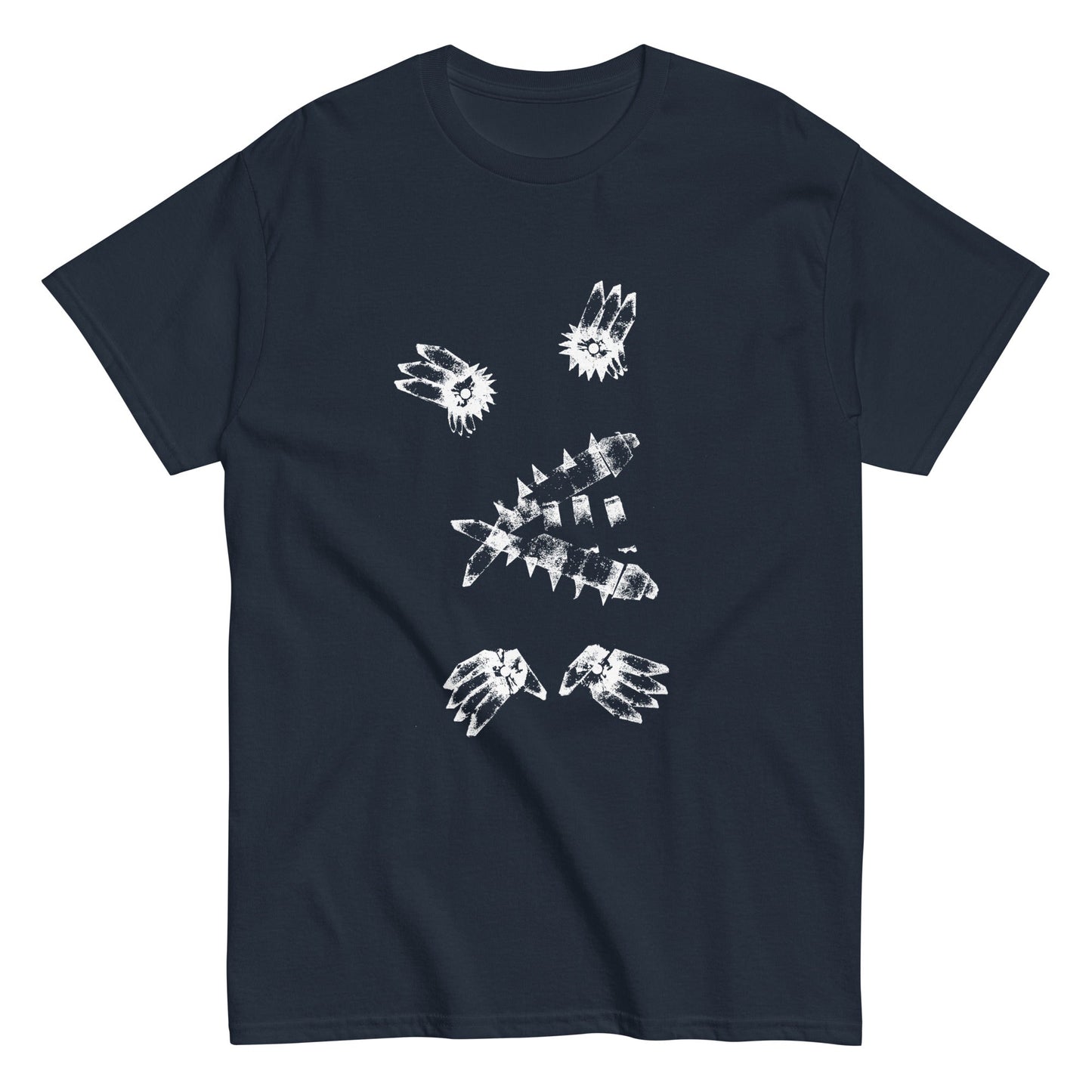 Crystal Creature #7 Tee (White Ink) unisex/mens/womens - Arkansas Minerals - Navy / S