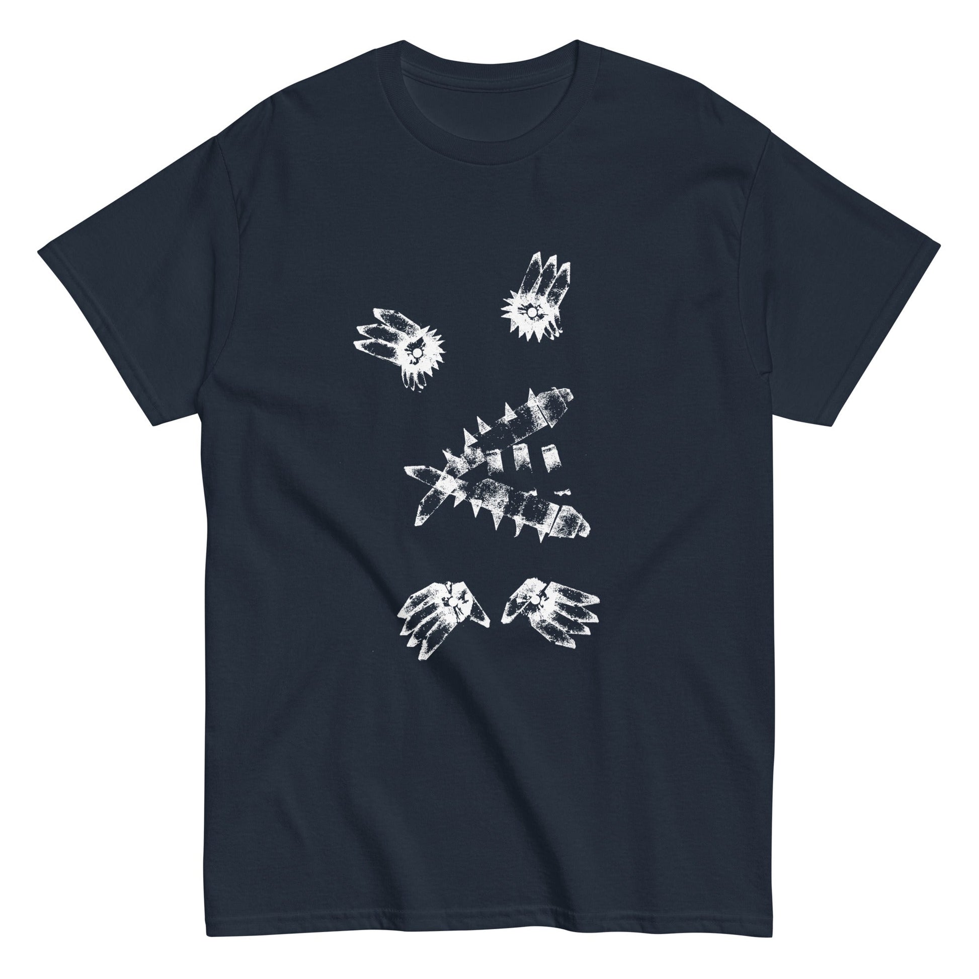 Crystal Creature #7 Tee (White Ink) unisex/mens/womens - Arkansas Minerals - Navy / S