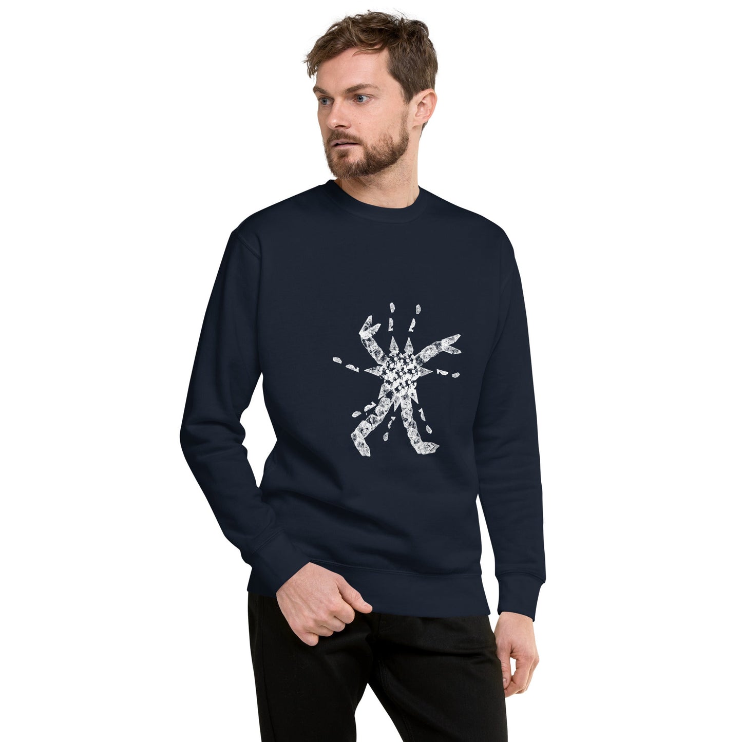 Crystal Creature - Unisex Premium Sweatshirt - Arkansas Minerals - Navy Blazer / S