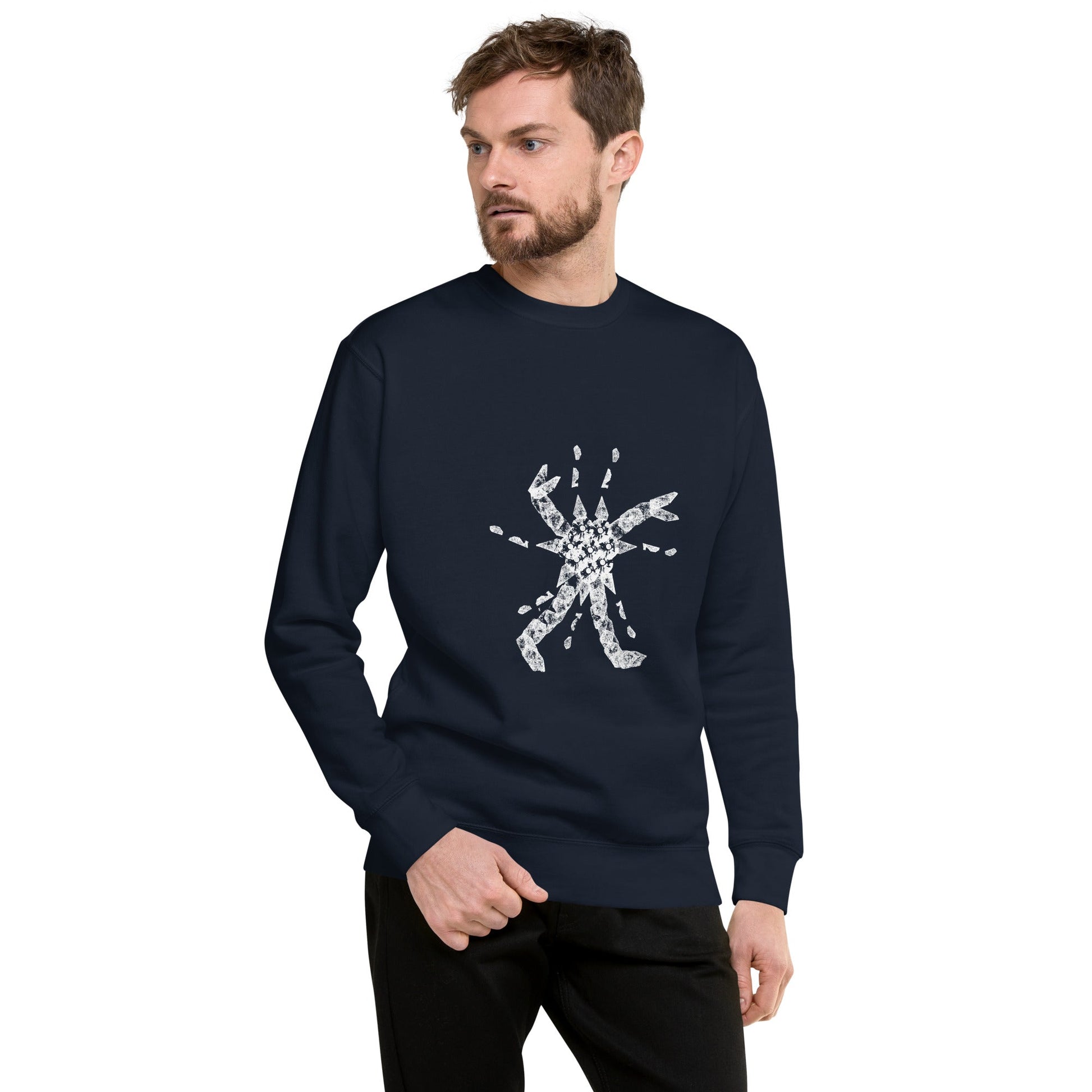 Crystal Creature - Unisex Premium Sweatshirt - Arkansas Minerals - Navy Blazer / S