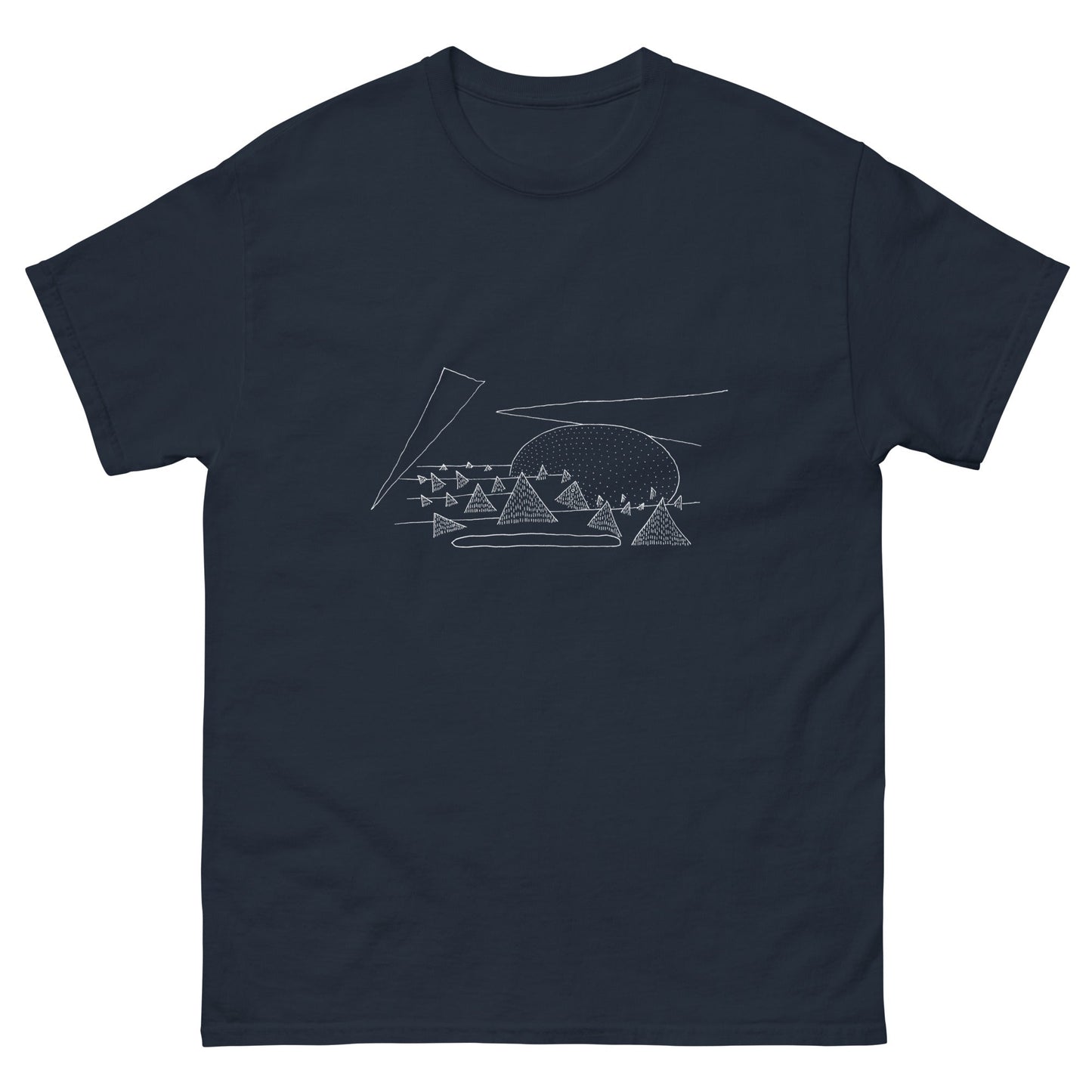 Crystal Landscape Tee unisex/mens/womens - Arkansas Minerals - Navy / S