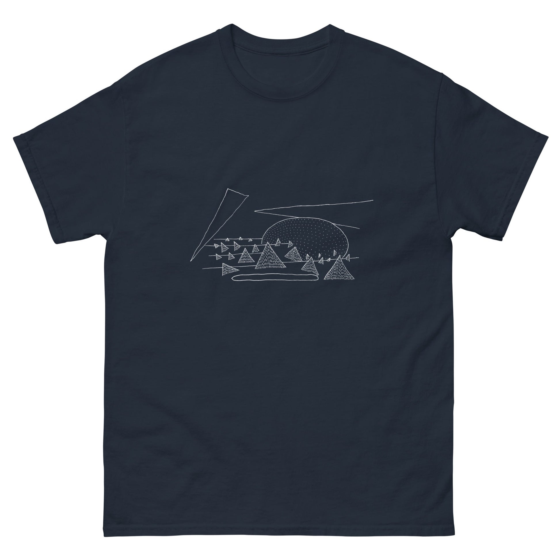 Crystal Landscape Tee unisex/mens/womens - Arkansas Minerals - Navy / S