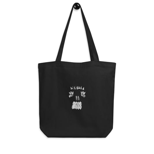 Crystal Skull - Eco Tote Bag (Black) - Arkansas Minerals