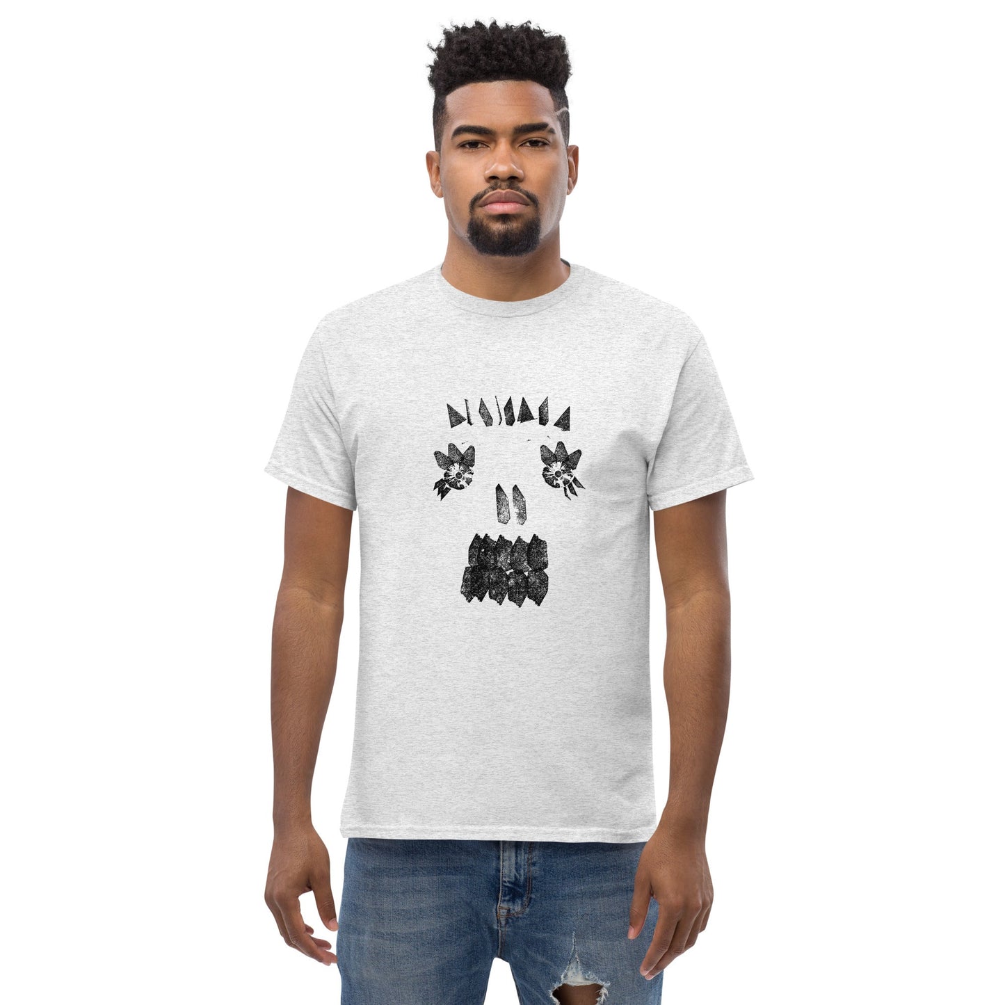 Crystal Skull Tee (Black Ink) unisex/mens/womens - Arkansas Minerals - Ash / S