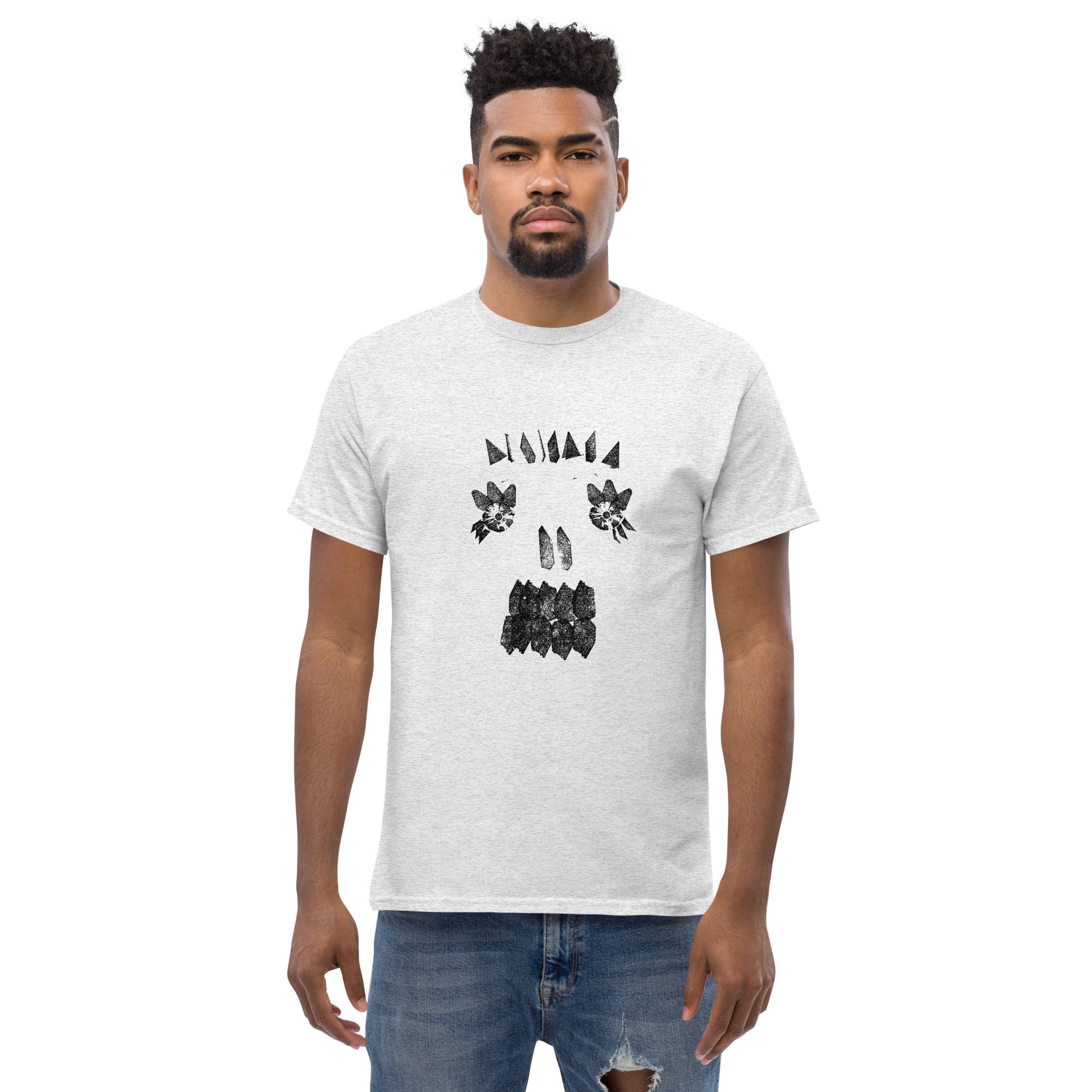 Crystal Skull Tee (Black Ink) unisex/mens/womens - Arkansas Minerals - Ash / S