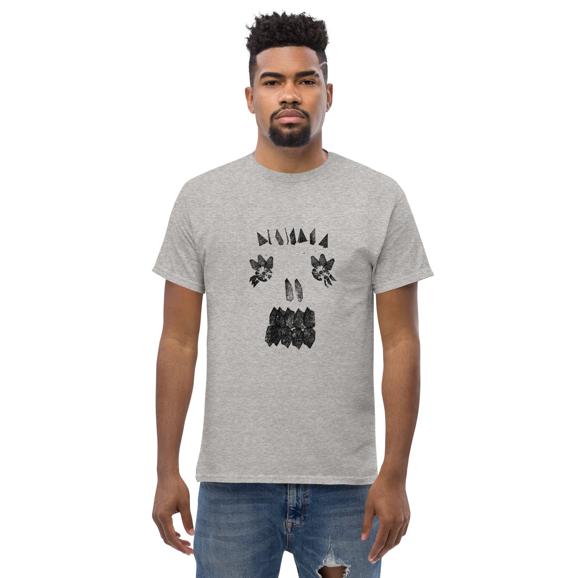 Crystal Skull Tee (Black Ink) unisex/mens/womens - Arkansas Minerals - Sport Grey / S
