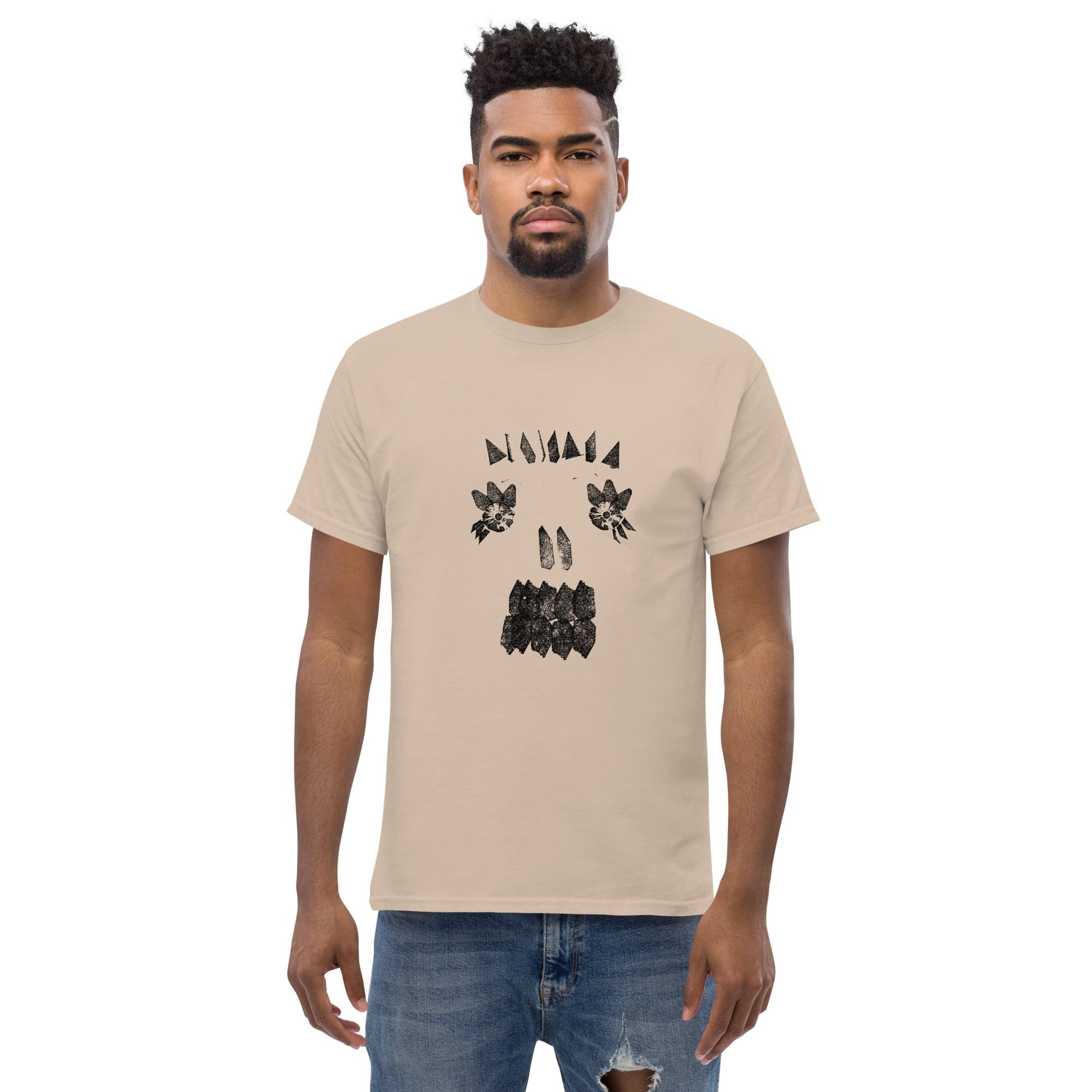 Crystal Skull Tee (Black Ink) unisex/mens/womens - Arkansas Minerals - Sand / S
