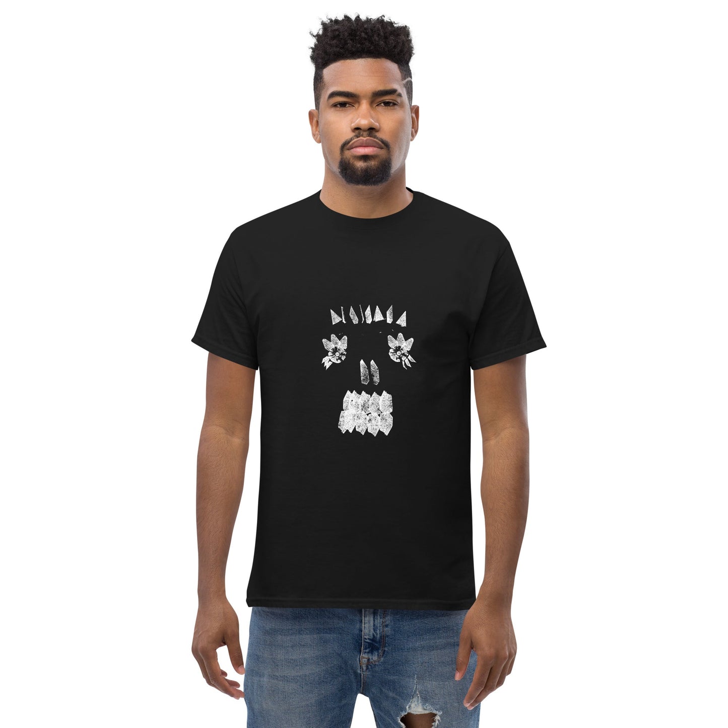Crystal Skull Tee (White Ink) unisex/mens/womens - Arkansas Minerals - Black / S