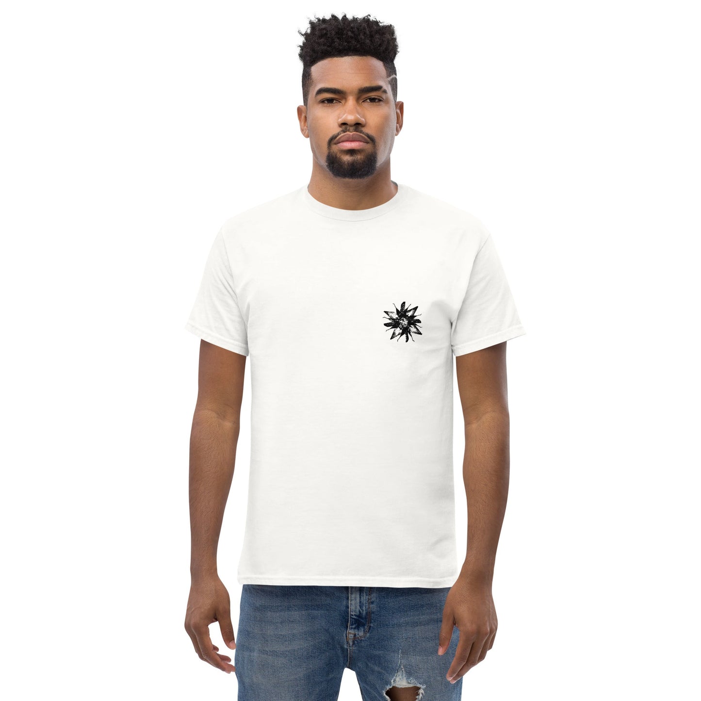 Crystal Skullflowers (Black Ink) unisex/mens/womens - Arkansas Minerals
