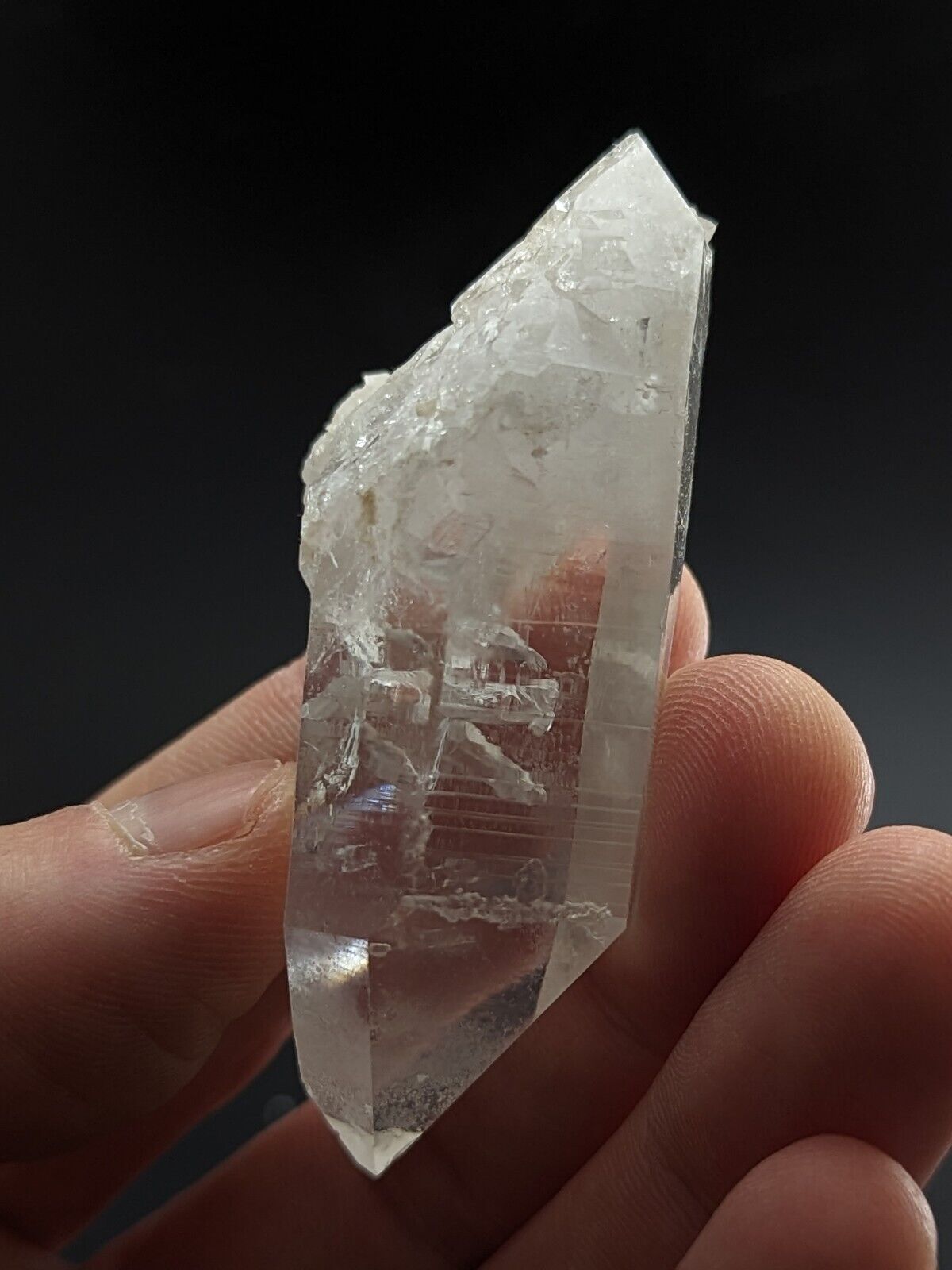 DT Quartz Crystal Point w/ quartz included!- Montgomery County Arkansas ooak - Collectibles:Rocks Fossils &