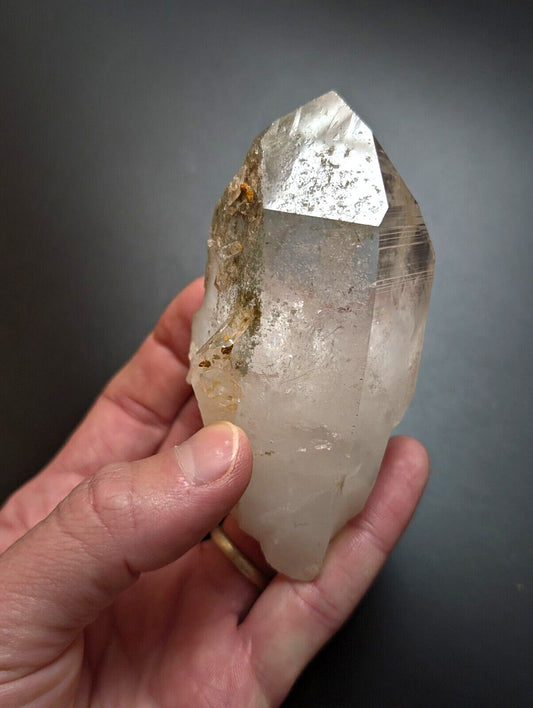 Fantastic Green Chlorite Phantom Quartz Crystal Point Paron Arkansas - Collectibles:Rocks Fossils & Minerals:Crystals