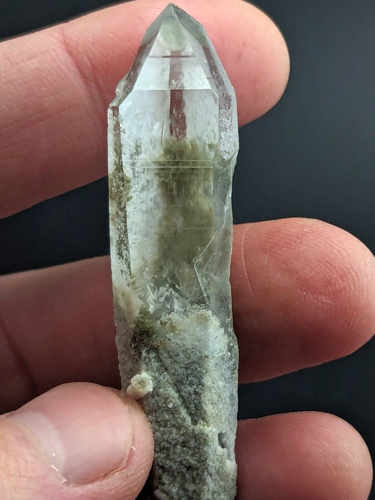 Fantastic Green Chlorite Quartz Crystal North of Willis Mine Paron Arkansas - Collectibles:Rocks Fossils &