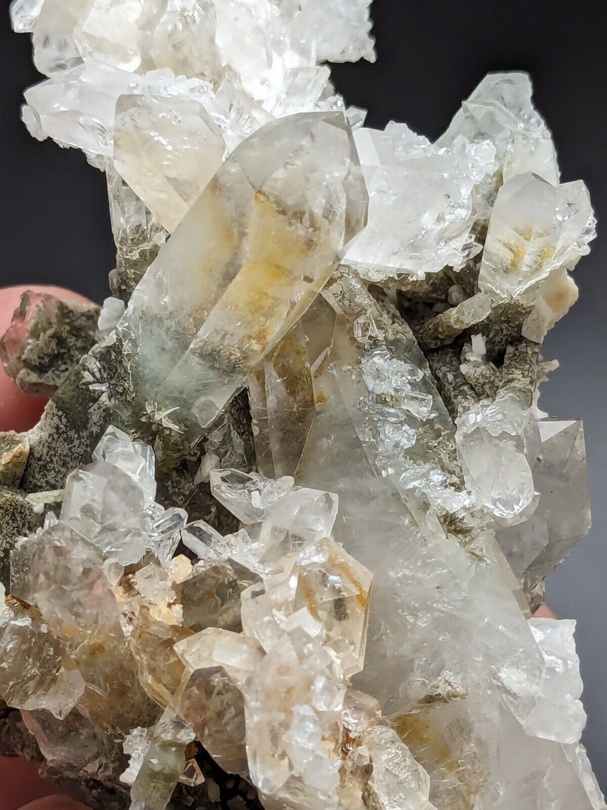 Fantastic Green Chlorite Quartz Crystal North of Willis Mine Paron Arkansas - Collectibles:Rocks Fossils &
