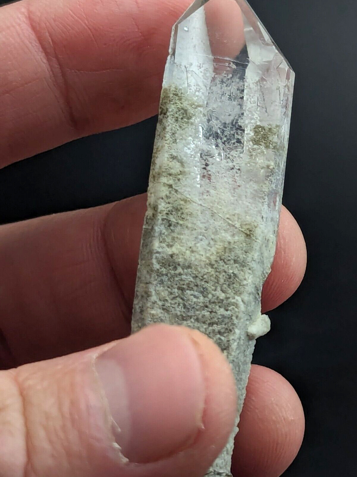 Fantastic Green Chlorite Quartz Crystal North of Willis Mine Paron Arkansas - Collectibles:Rocks Fossils &