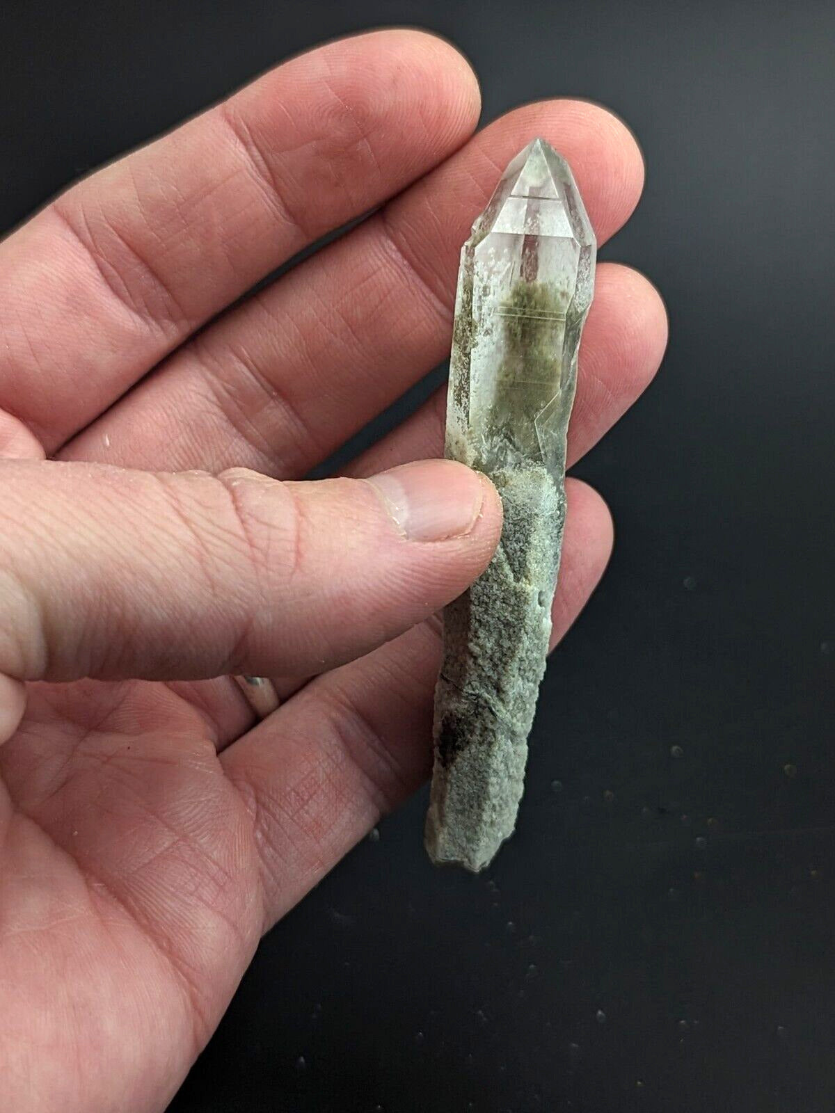 Fantastic Green Chlorite Quartz Crystal North of Willis Mine Paron Arkansas - Collectibles:Rocks Fossils &