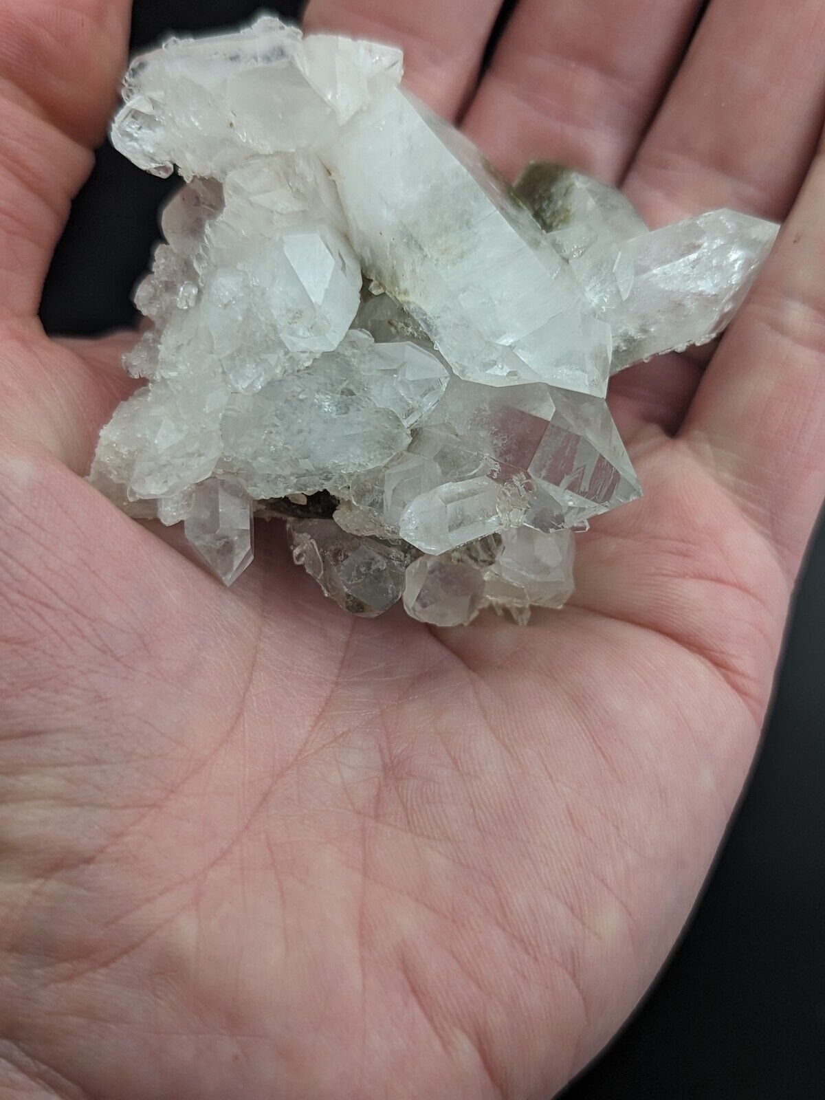 Fantastic Green Chlorite Quartz Crystal North of Willis Mine Paron Arkansas - Collectibles:Rocks Fossils &