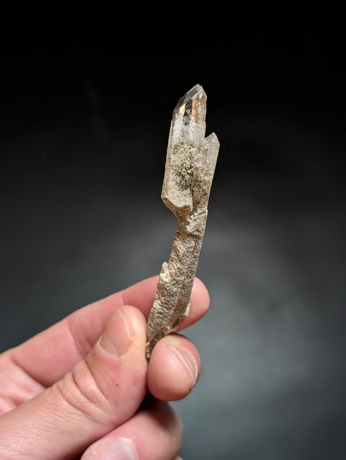 Fantastic Green Chlorite Quartz Crystal North of Willis Mine Paron Arkansas - Collectibles:Rocks Fossils &