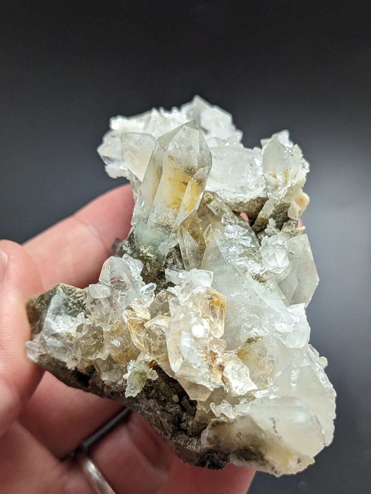 Fantastic Green Chlorite Quartz Crystal North of Willis Mine Paron Arkansas - Collectibles:Rocks Fossils &