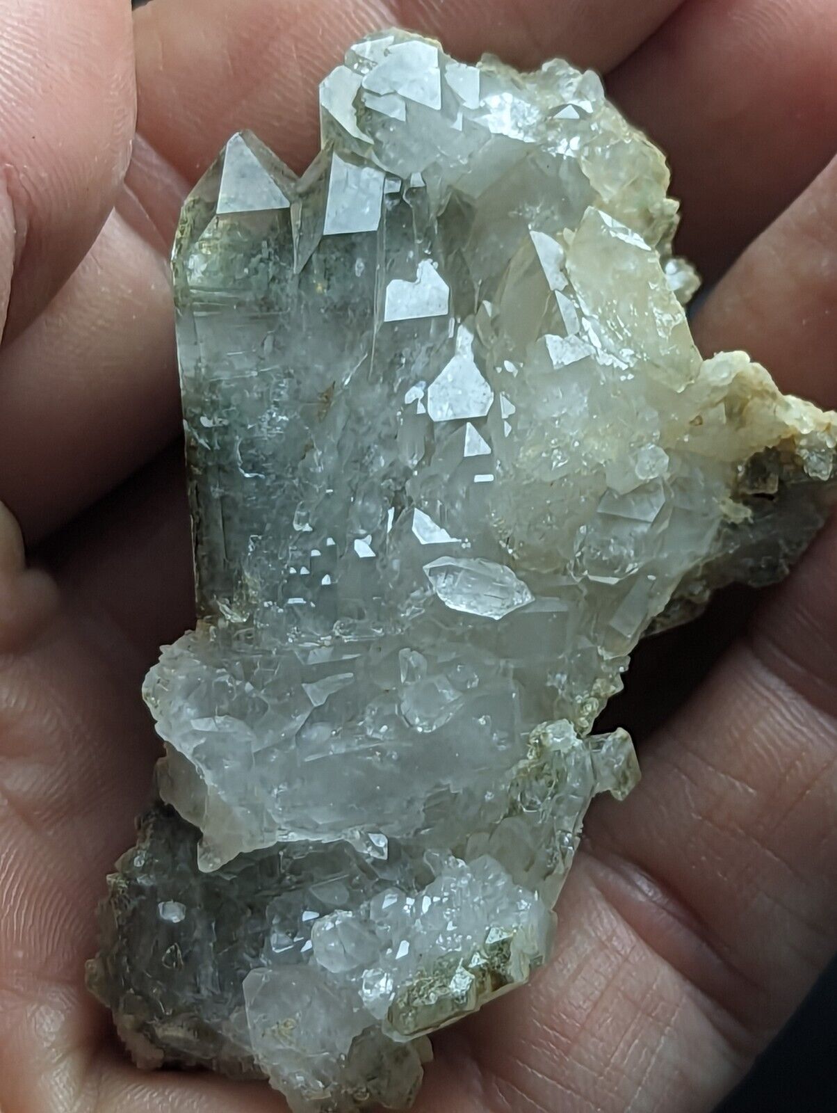 Fantastic Green Chlorite Quartz Crystal North of Willis Mine Paron Arkansas - Collectibles:Rocks Fossils &