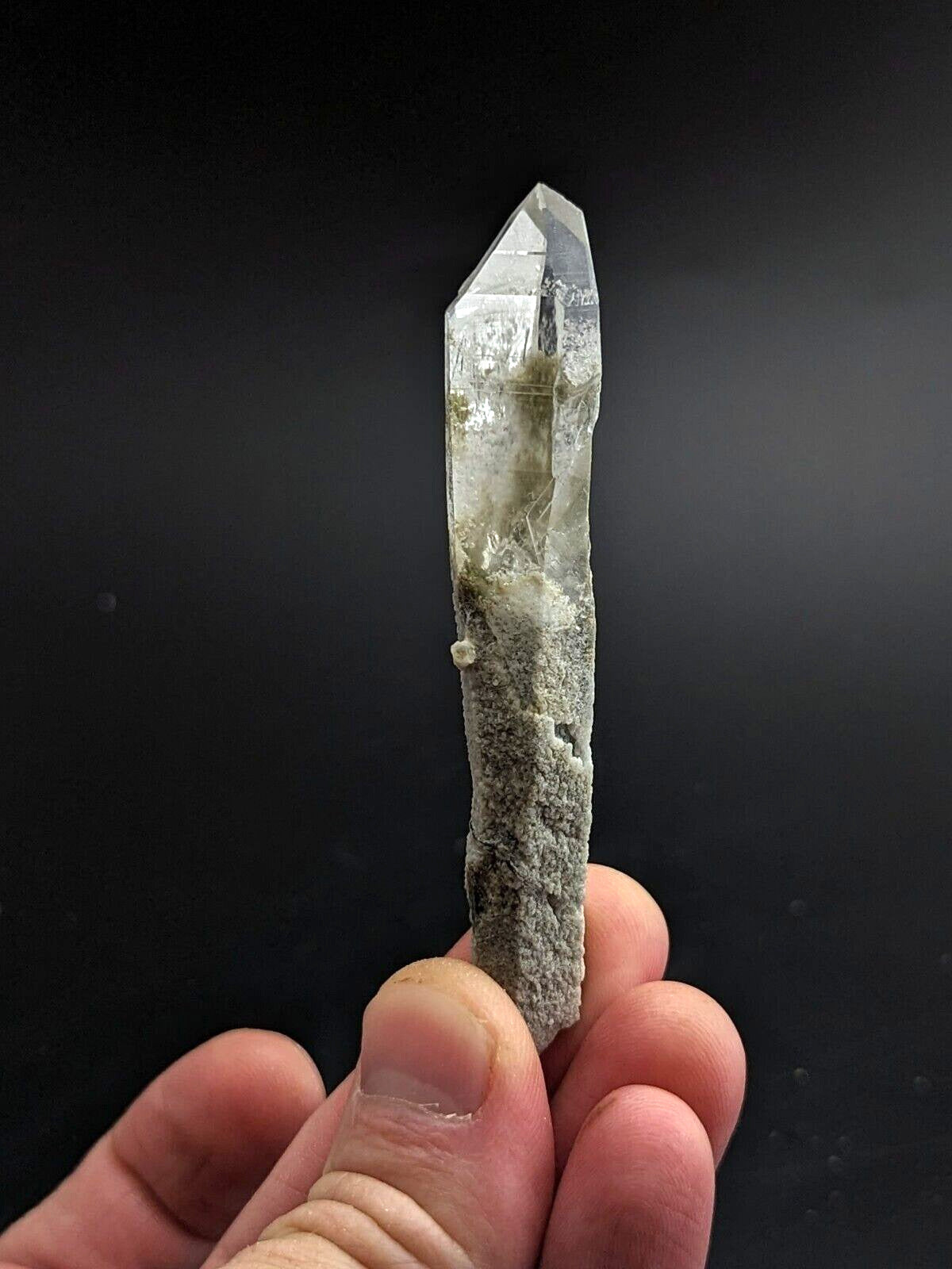 Fantastic Green Chlorite Quartz Crystal North of Willis Mine Paron Arkansas - Collectibles:Rocks Fossils &