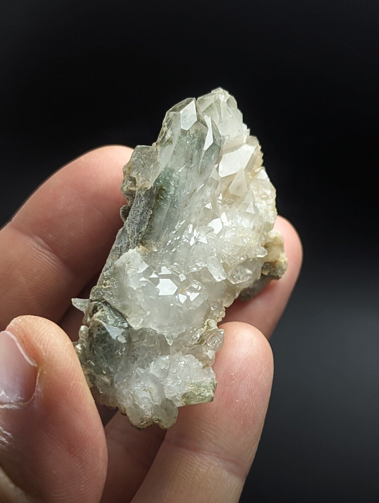 Fantastic Green Chlorite Quartz Crystal North of Willis Mine Paron Arkansas - Collectibles:Rocks Fossils &