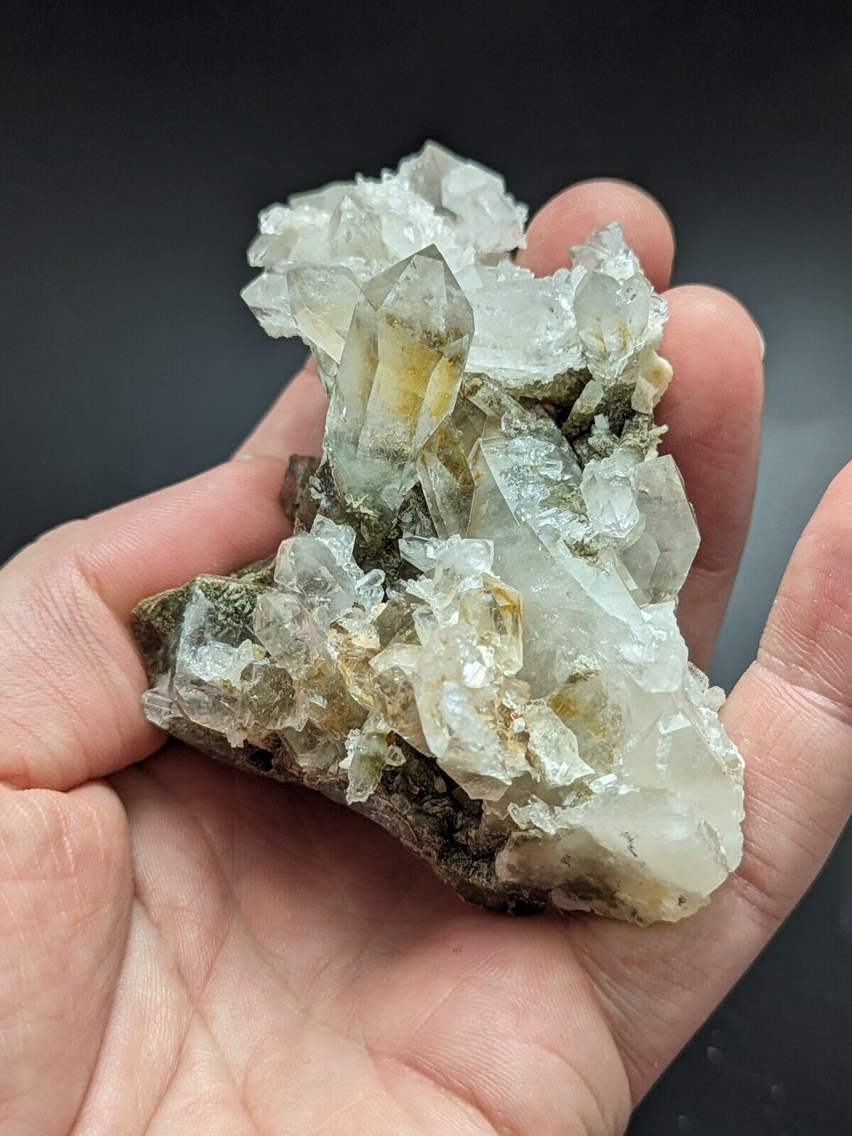 Fantastic Green Chlorite Quartz Crystal North of Willis Mine Paron Arkansas - Collectibles:Rocks Fossils &