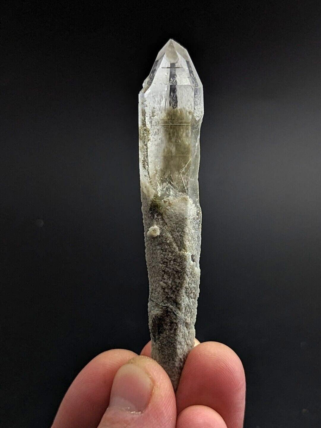 Fantastic Green Chlorite Quartz Crystal North of Willis Mine Paron Arkansas - Collectibles:Rocks Fossils &
