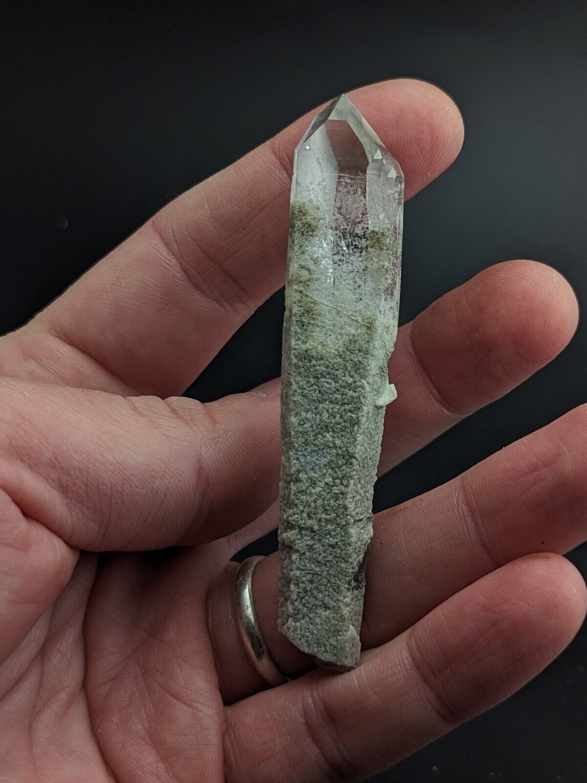 Fantastic Green Chlorite Quartz Crystal North of Willis Mine Paron Arkansas - Collectibles:Rocks Fossils &