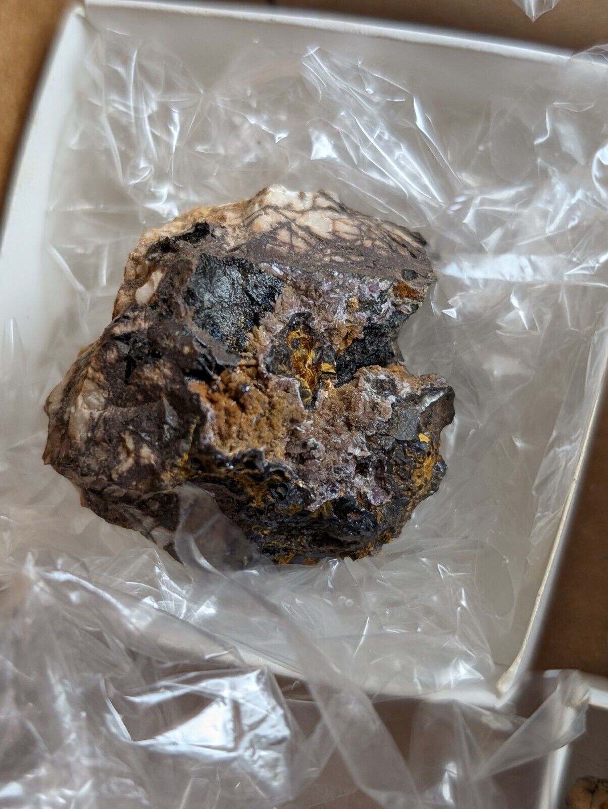 Flat of 16 Cacoxenite Kidwellite Iron Phosphate Specimens - Arkansas USA - Collectibles:Rocks Fossils &