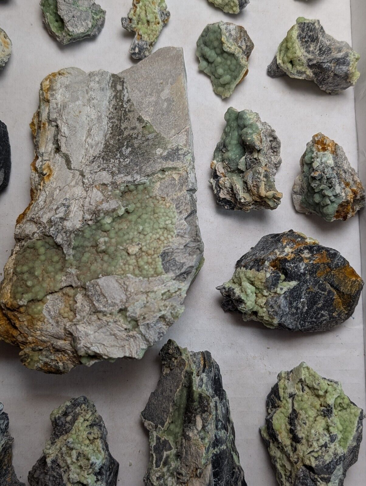 Flat of 35 Wavellite Specimens (Arkansas USA) - OOAK Natural Crystal Clusters - Collectibles:Rocks Fossils &