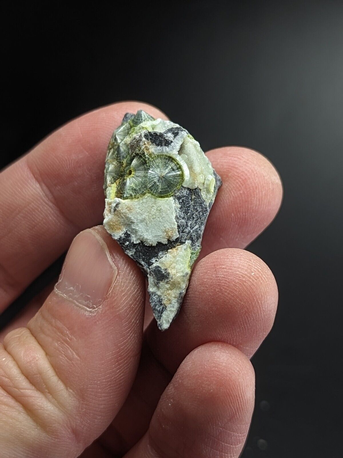 Fluorescent Wavellite - Fantastic Old Stock - Mauldin Mountain Arkansas ooak - Collectibles:Rocks Fossils &