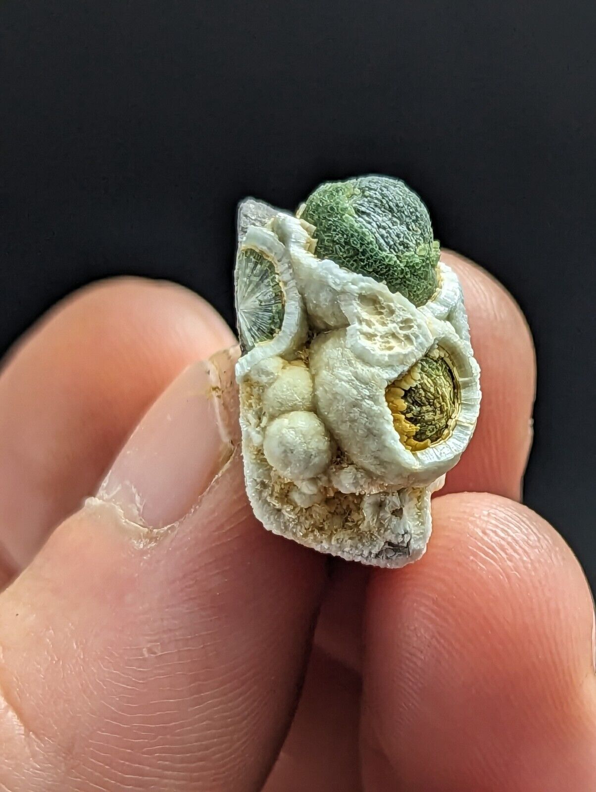 Fluorescent Wavellite - Old Stock - Mauldin Mountain Arkansas Rare and Unique - Collectibles:Rocks Fossils &
