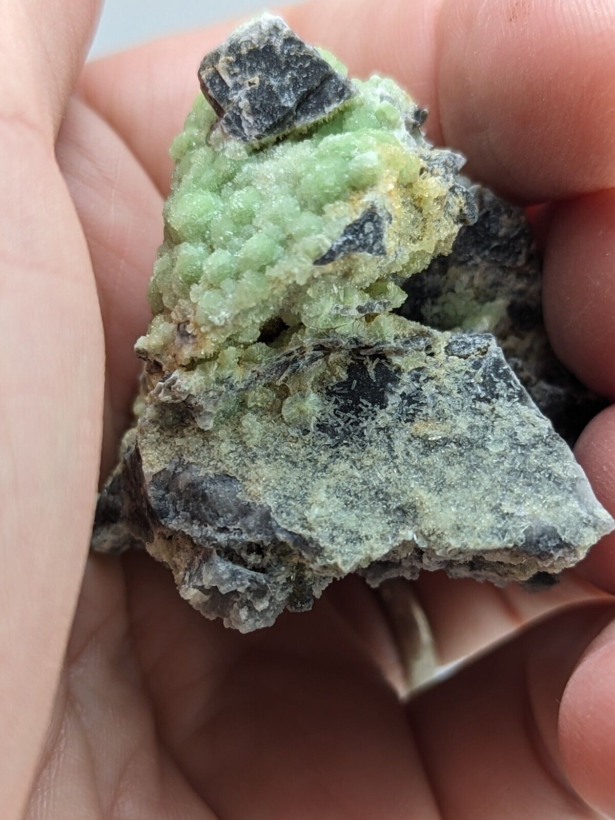 FluorWavellite - Rare! Intermixed With SiO2- Mauldin Mountain Arkansas ooak - Collectibles:Rocks Fossils &