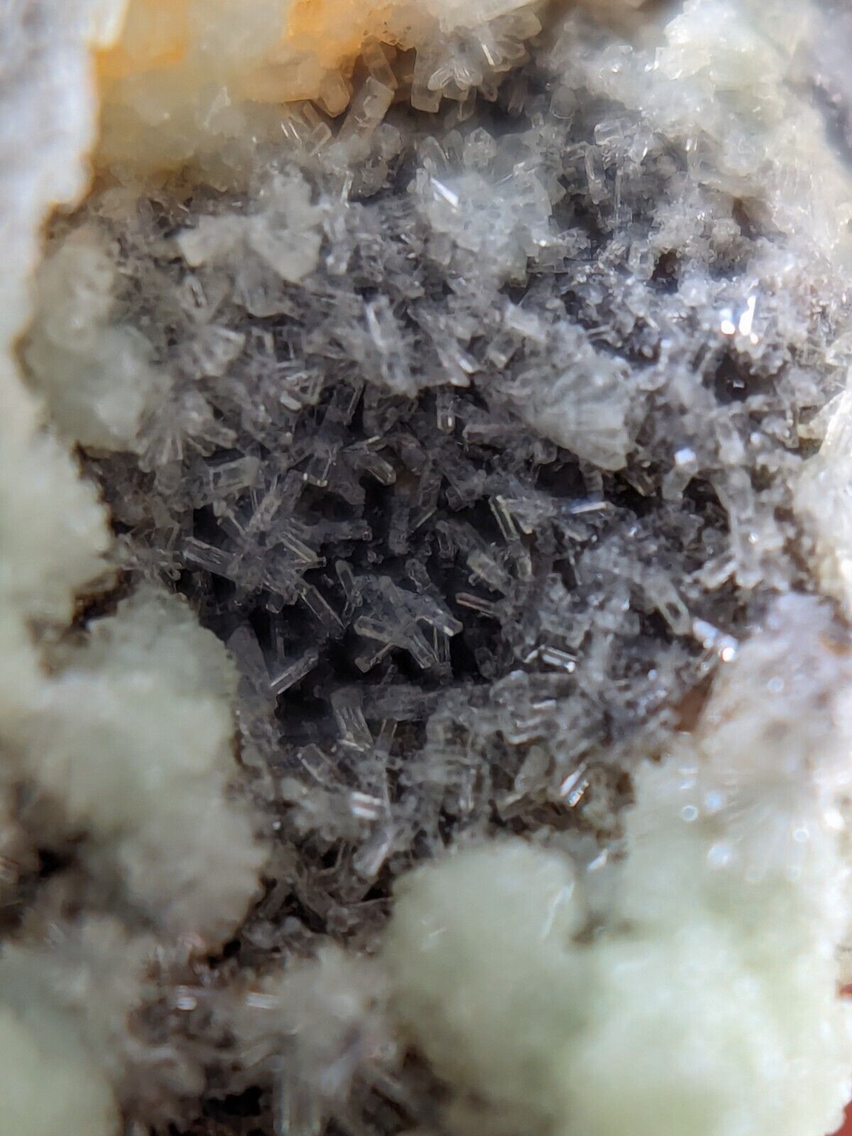 FluorWavellite - Rare! Intermixed With SiO2- Mauldin Mountain Arkansas ooak - Collectibles:Rocks Fossils &