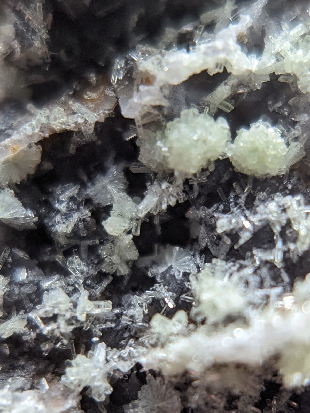 FluorWavellite - Rare! Intermixed With SiO2- Mauldin Mountain Arkansas ooak - Collectibles:Rocks Fossils &