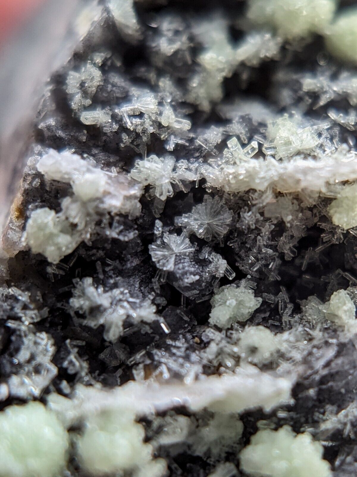 FluorWavellite - Rare! Intermixed With SiO2- Mauldin Mountain Arkansas ooak - Collectibles:Rocks Fossils &