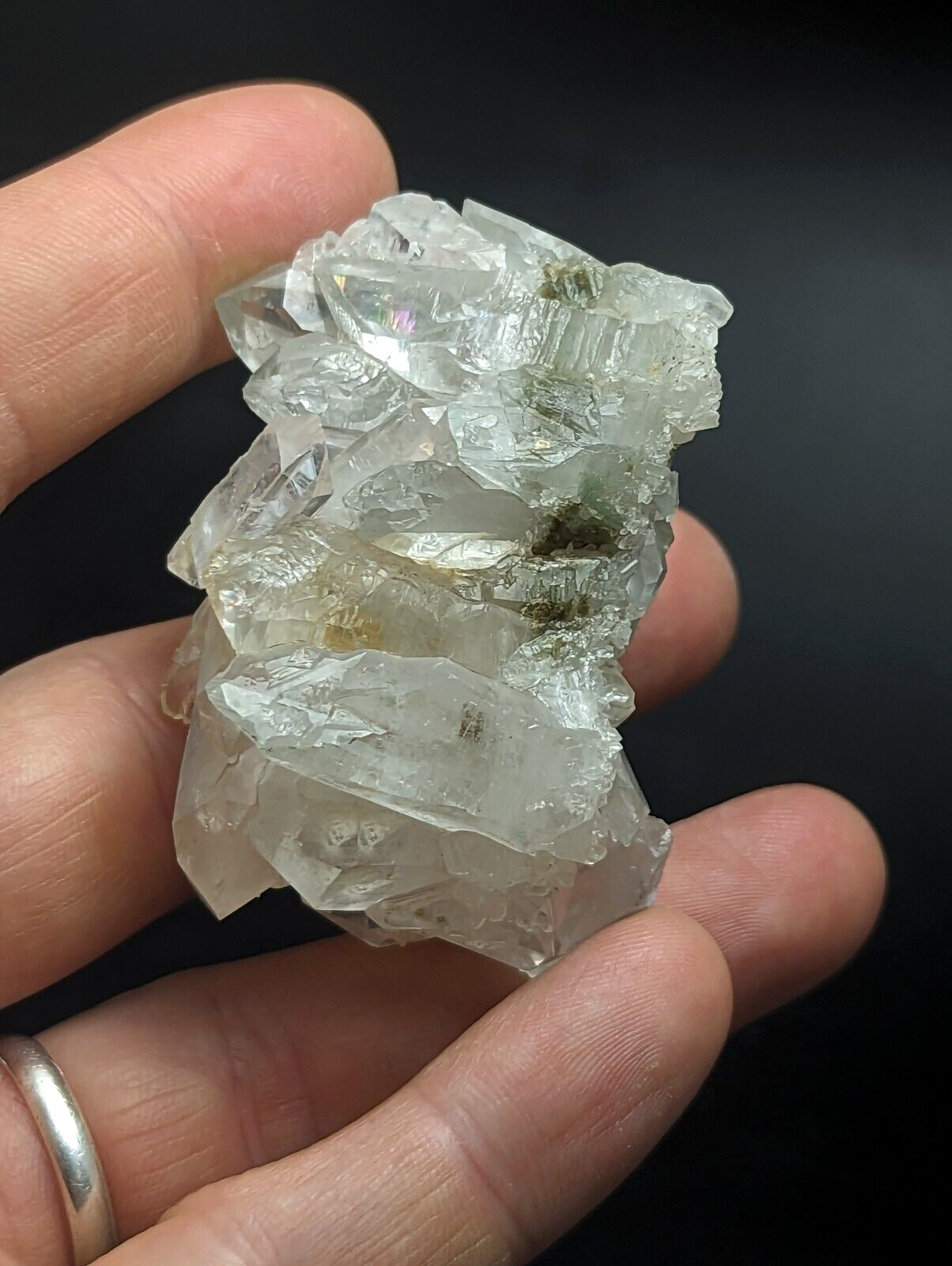 Green Chlorite Quartz Crystal North of Willis Mine Paron Arkansas Rare - Collectibles:Rocks Fossils & Minerals:Crystals