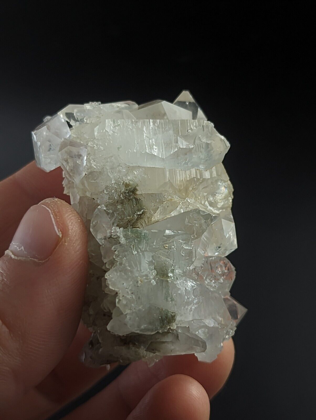 Green Chlorite Quartz Crystal North of Willis Mine Paron Arkansas Rare - Collectibles:Rocks Fossils & Minerals:Crystals