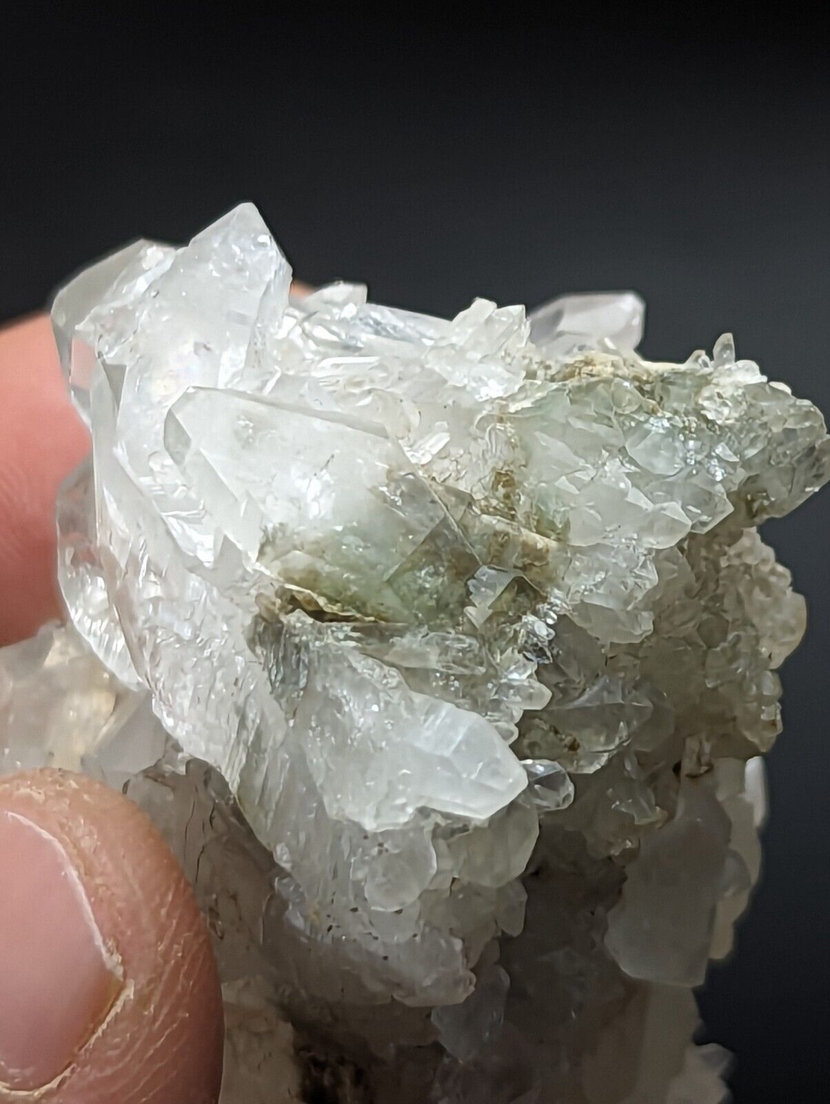 Green Chlorite Quartz Crystal North of Willis Mine Paron Arkansas Rare - Collectibles:Rocks Fossils & Minerals:Crystals