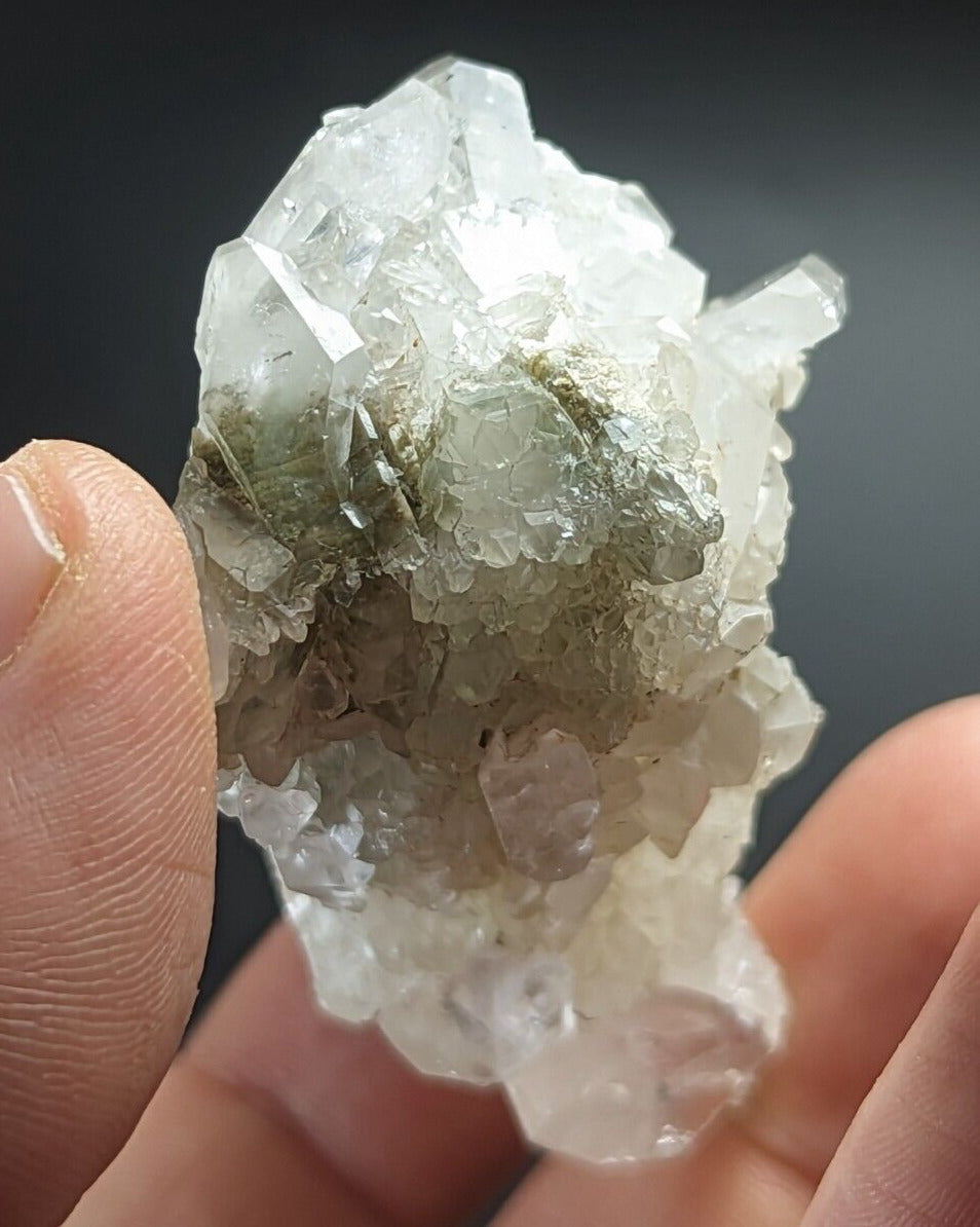 Green Chlorite Quartz Crystal North of Willis Mine Paron Arkansas Rare - Collectibles:Rocks Fossils & Minerals:Crystals