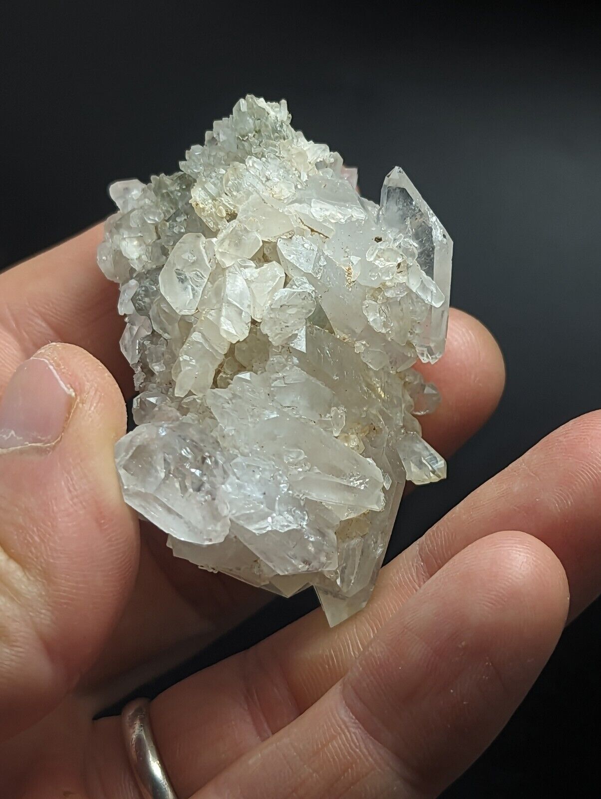 Green Chlorite Quartz Crystal North of Willis Mine Paron Arkansas Rare - Collectibles:Rocks Fossils & Minerals:Crystals